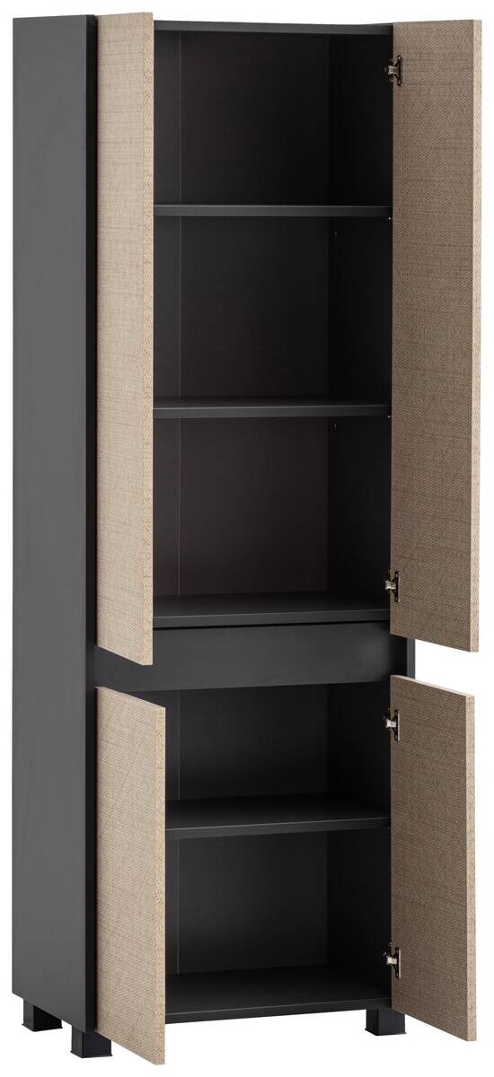 Hochschrank Sander anthrazit Eiche Nachbildung B/H/T: ca. 56,9x164,5x33 cm