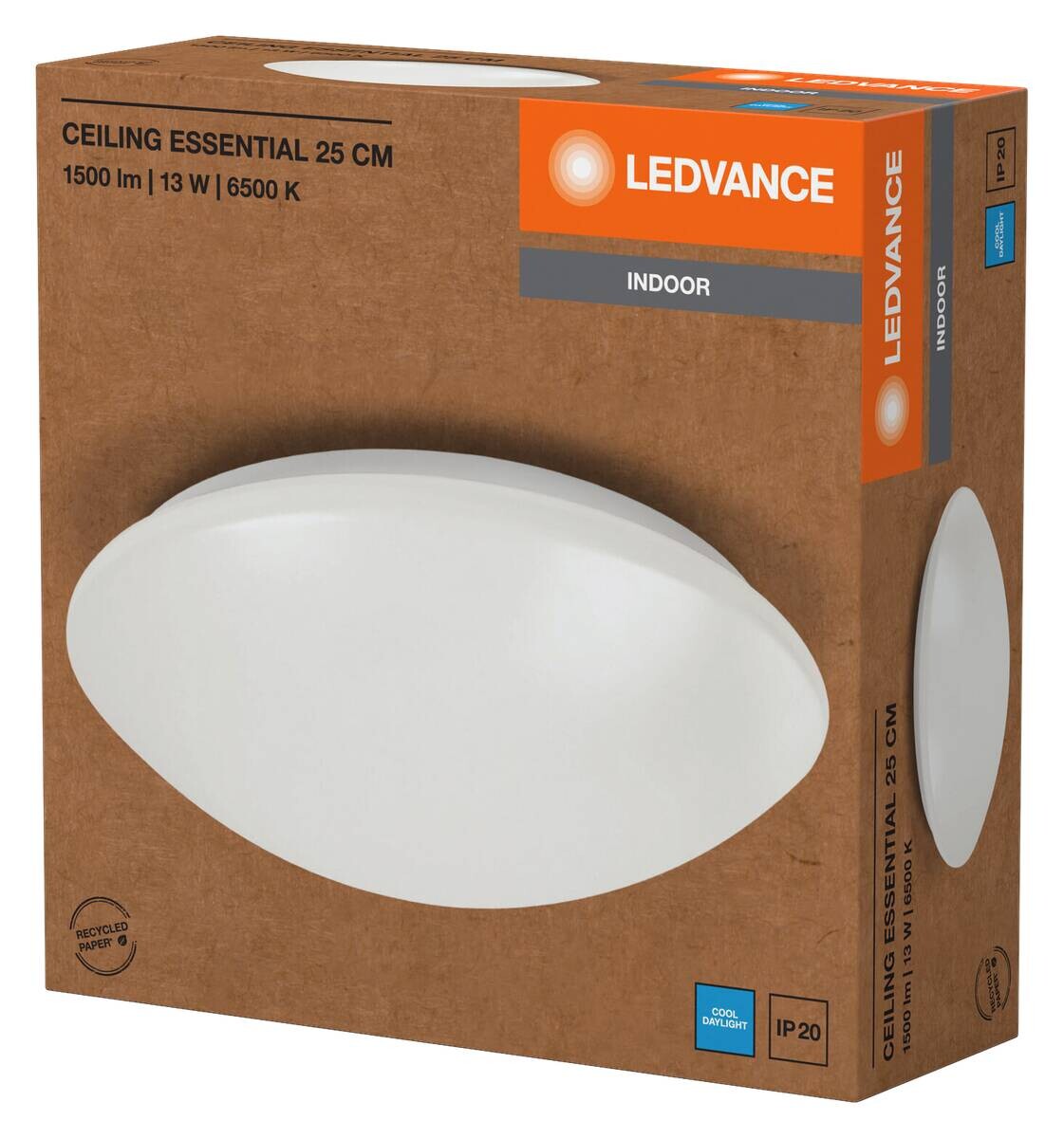 LEDVANCE Deckenleuchte Essential weiß Kunststoff