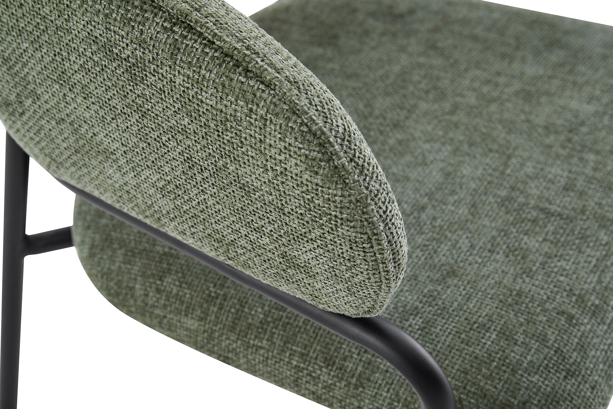 Stuhl CURVE, 2er-Set grün Stoff B/H/T: ca. 60x86x58 cm