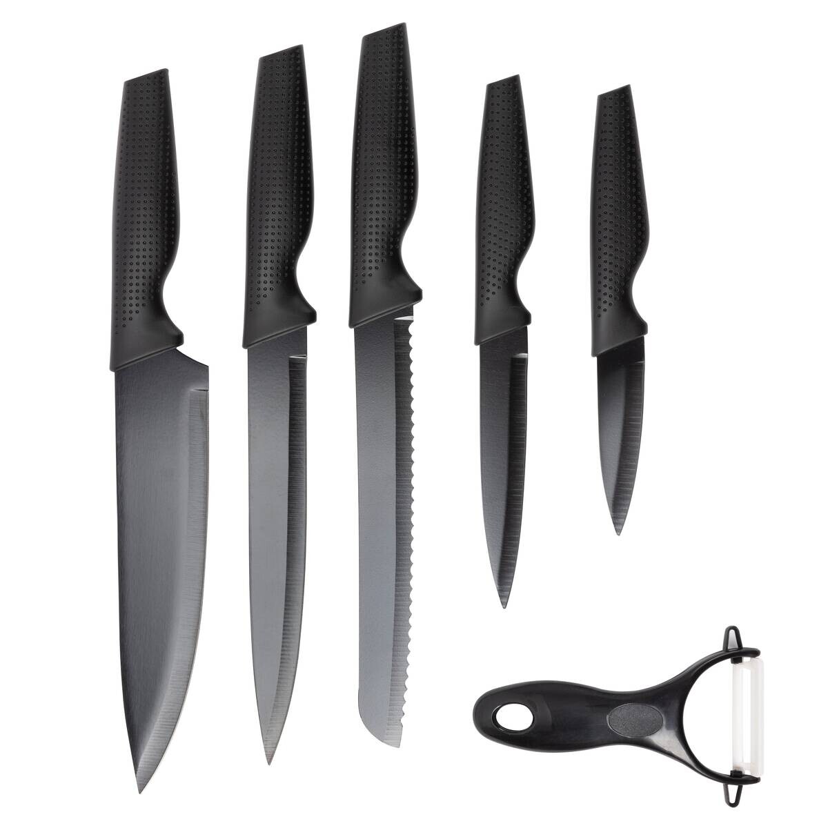 SAN IGNACIO Messerset WILLOW schwarz Edelstahl 6 tlg.