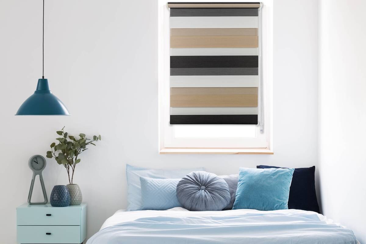 Doppelrollo Just-Triple Cappuccino B/L: ca. 140x160 cm