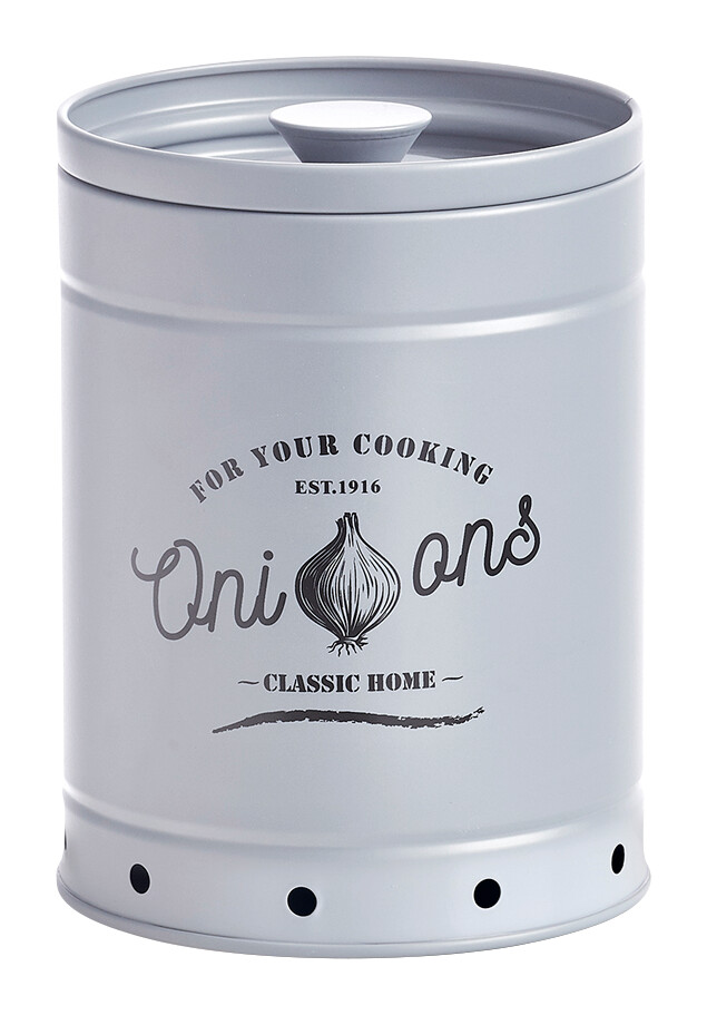 Zeller Vorratsdose Zwiebel grau B/H/L: ca. 13,7x18,4x13,7 cm