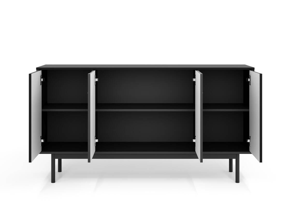 Kommode MAZOMA schwarz gold Optik B/H/T: ca. 154x82x39 cm