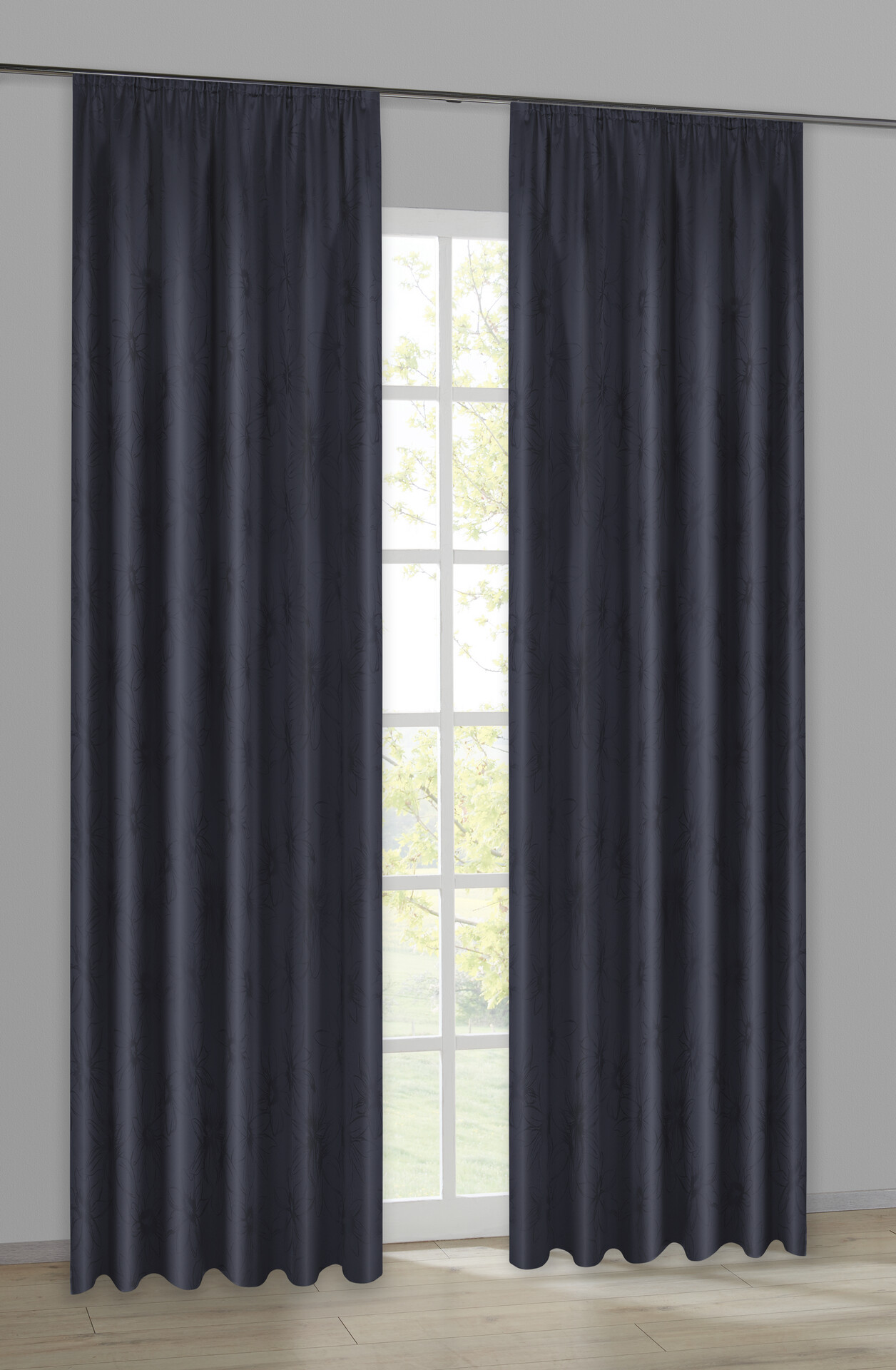 ACUS design collection Dekovorhang Paradiso anthrazit B/L: ca. 140x245 cm