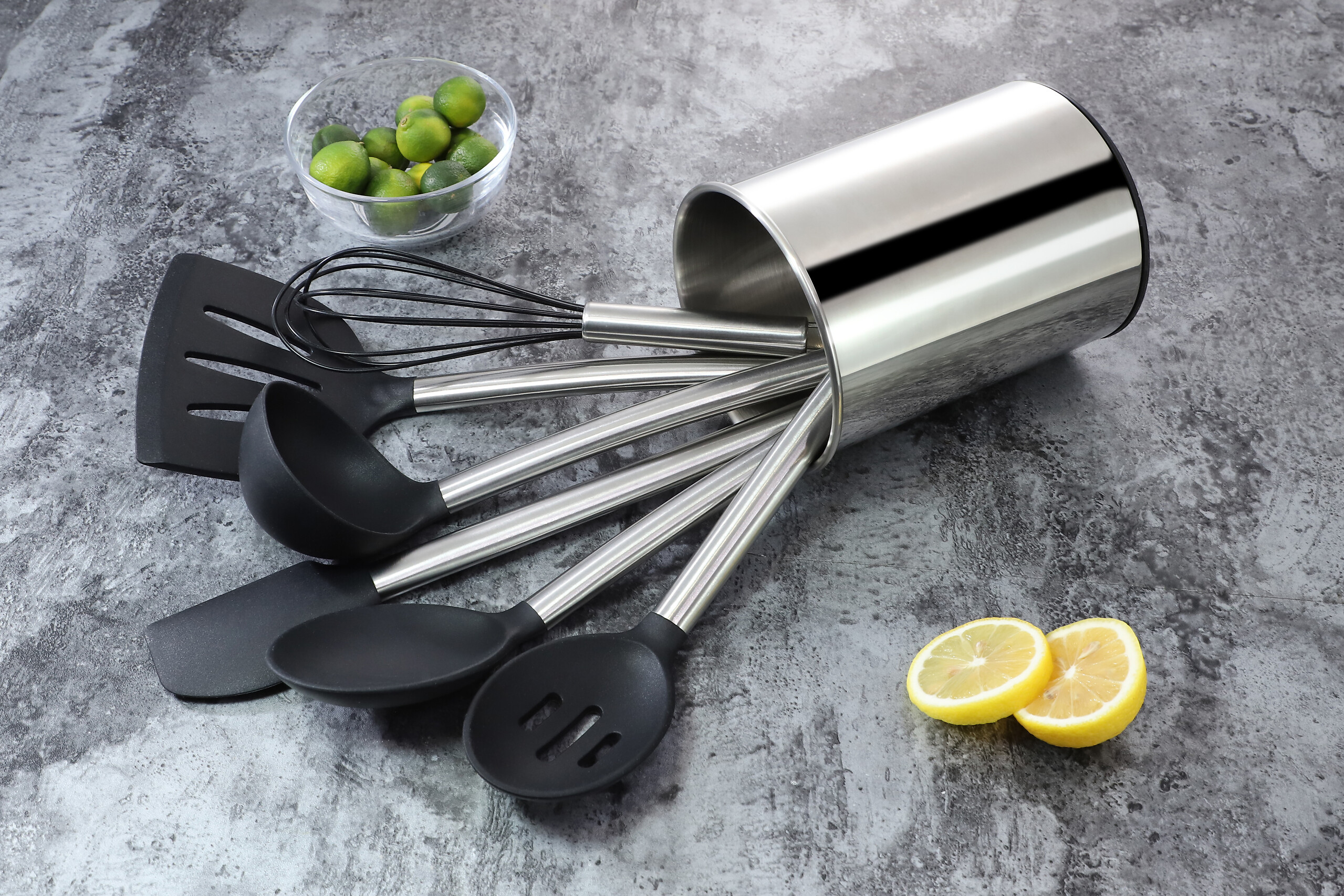 ECHTWERK Küchenhelfer schwarz Silikon B/H/L: ca. 13x35x13 cm