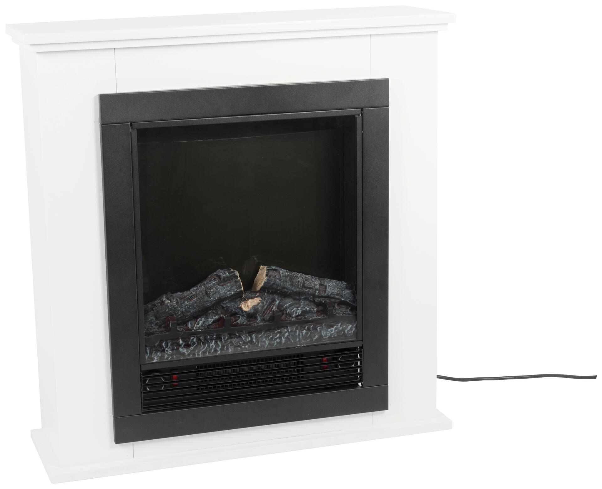 CLASSIC FIRE Elektrischer-Kamin 871125200410 weiß schwarz Glas Metall B/H/T: ca. 70x71x22 cm ca. 1800 W
