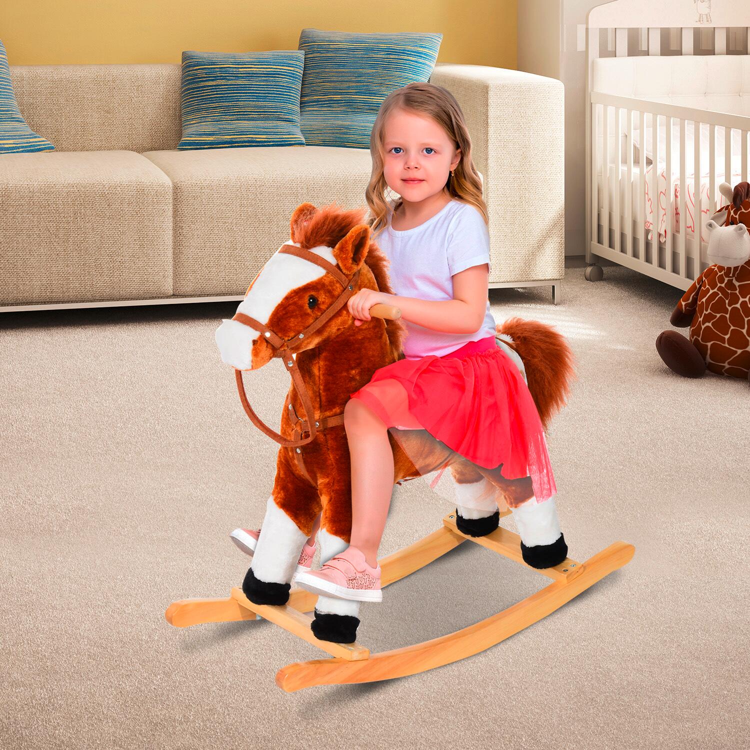 HOMCOM Kinder-Schaukelperd B/H/L: ca. 28x65x74 cm