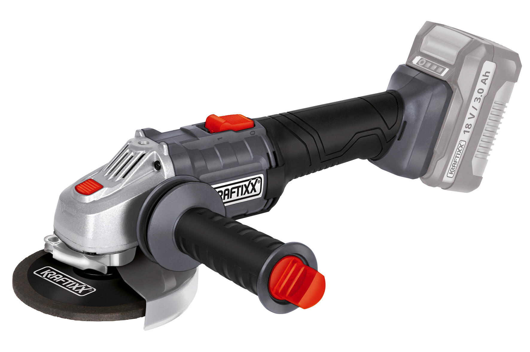 Kraftixx Akku-Winkelschleifer KX-WS 18 Li-Solo