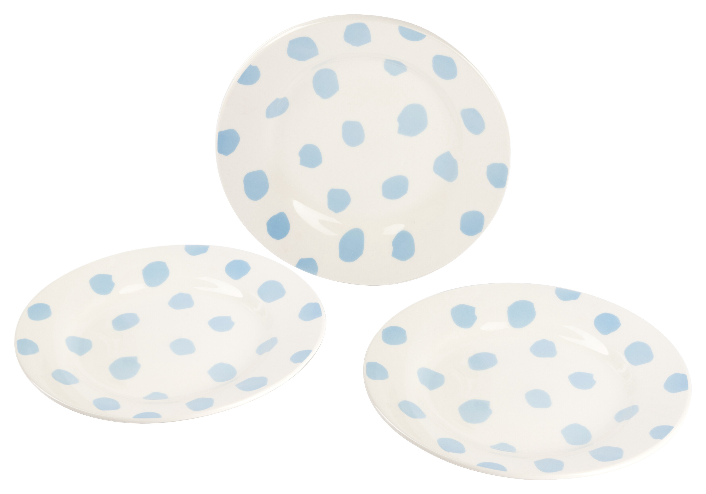 CASA SAMANTHA Teller SABOR blau Steinzeug 3 tlg.