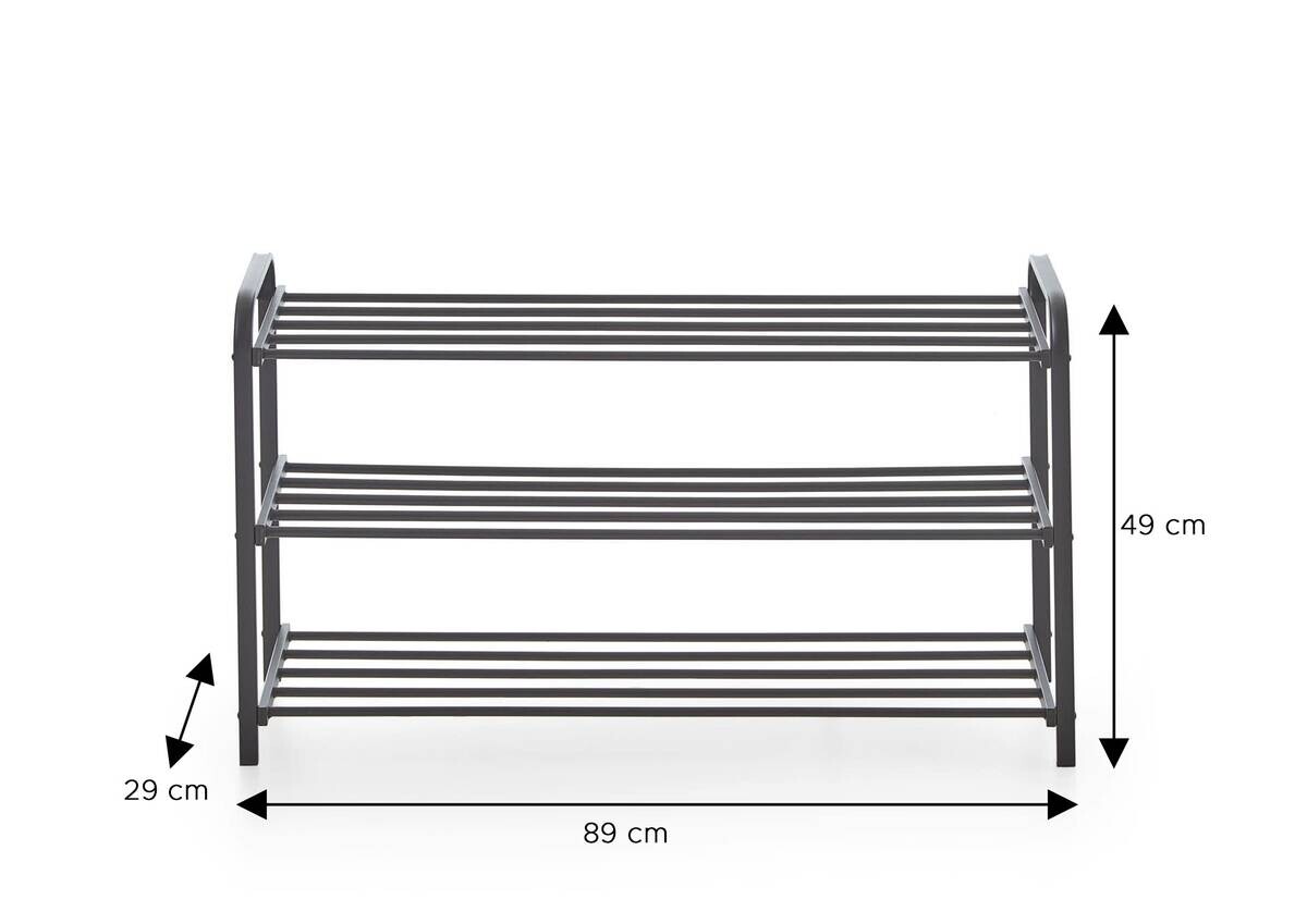 Schuhregal schwarz B/H/T: ca. 89x49x29 cm