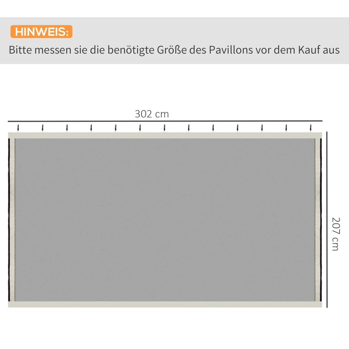 Outsunny Moskitonetz beige B/L: ca. 207x302 cm