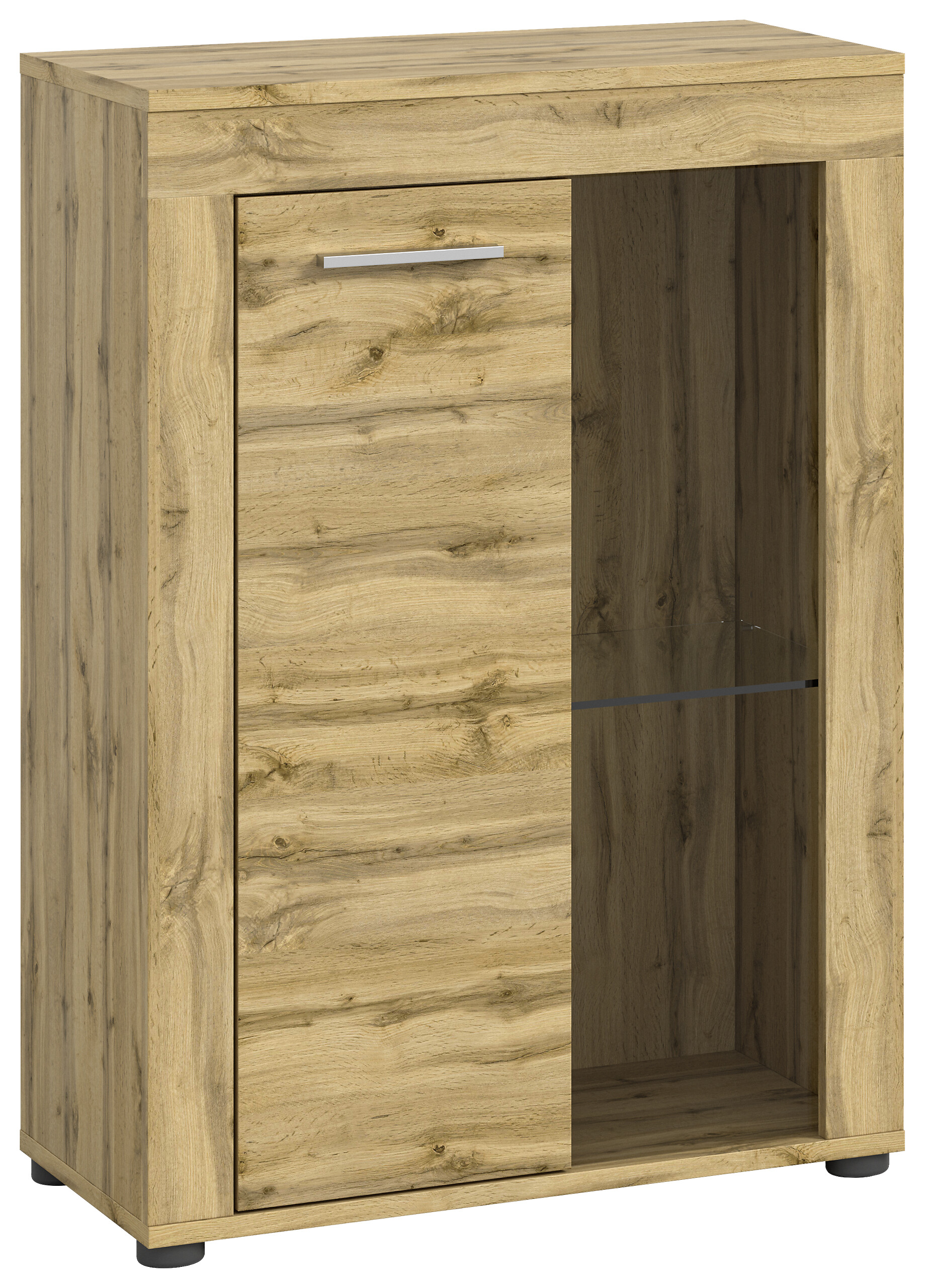 Vitrine Jam Eiche Wotan Nachbildung B/H/T: ca. 60x86x35 cm