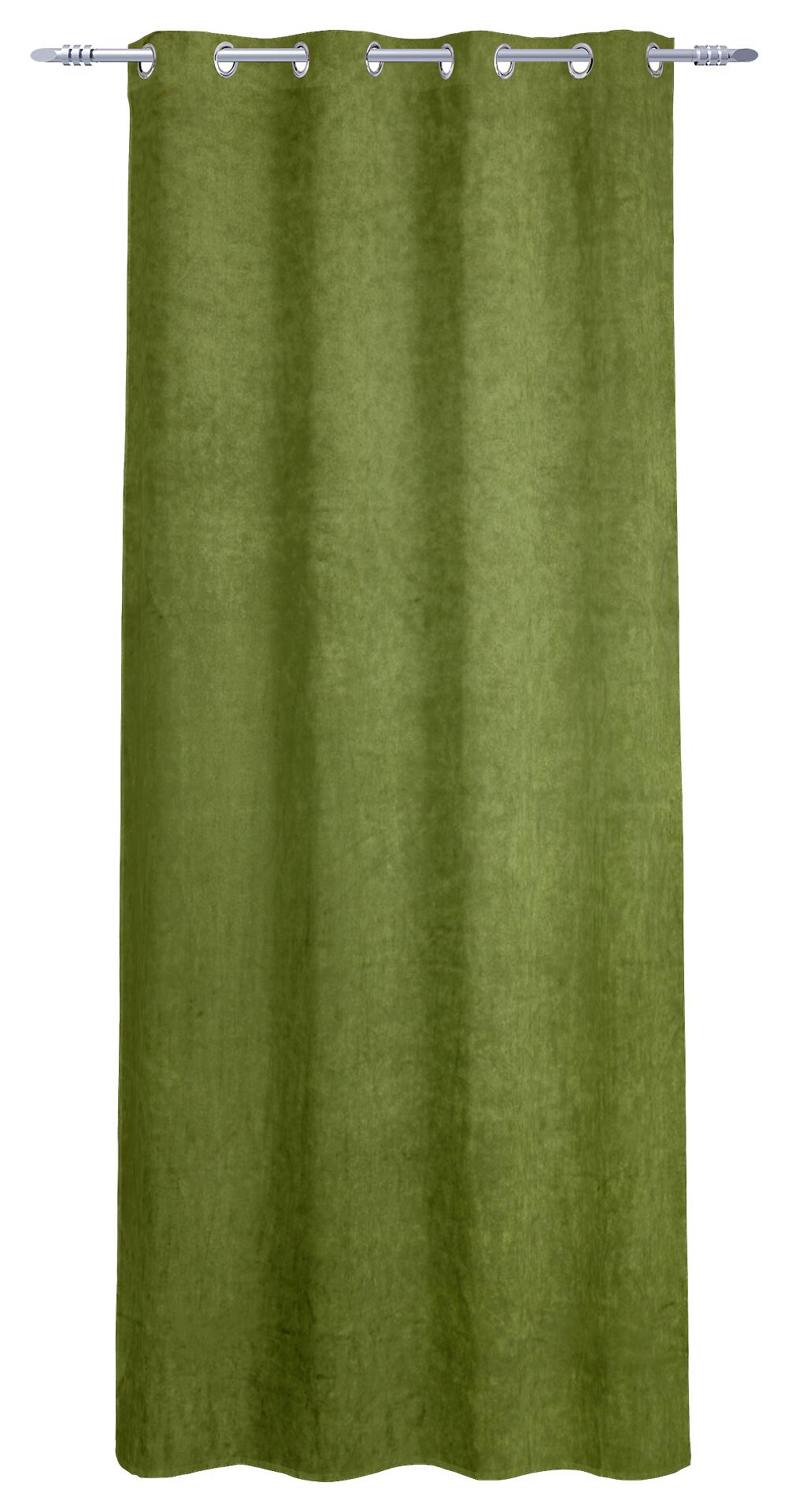Acus Ösenvorhang Samt grün B/L: ca. 135x245 cm