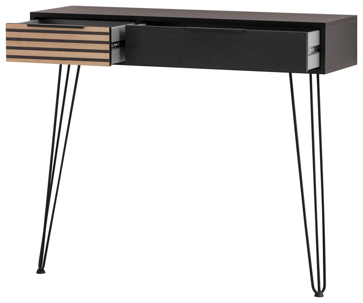 Konsolentisch Hank schwarz matt B/H/T: ca. 103,7x88,4x32,05 cm