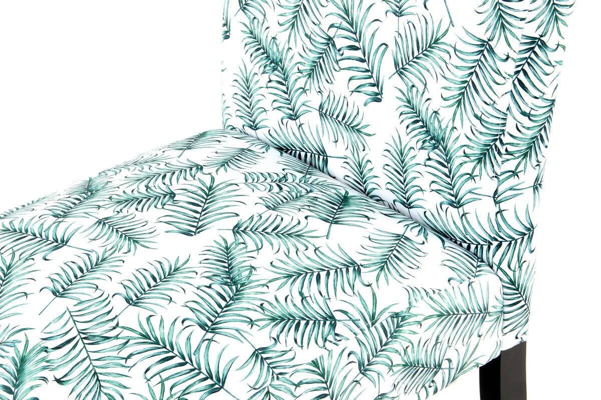 Stuhl Indira 100 weiß grün Microfaser Microfaser B/H/T: ca. 55x92x77 cm