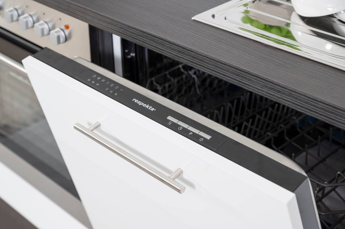 Respekta Küchenblock Amanda weiß Hochglanz B/H/T: ca. 250x200x60 cm