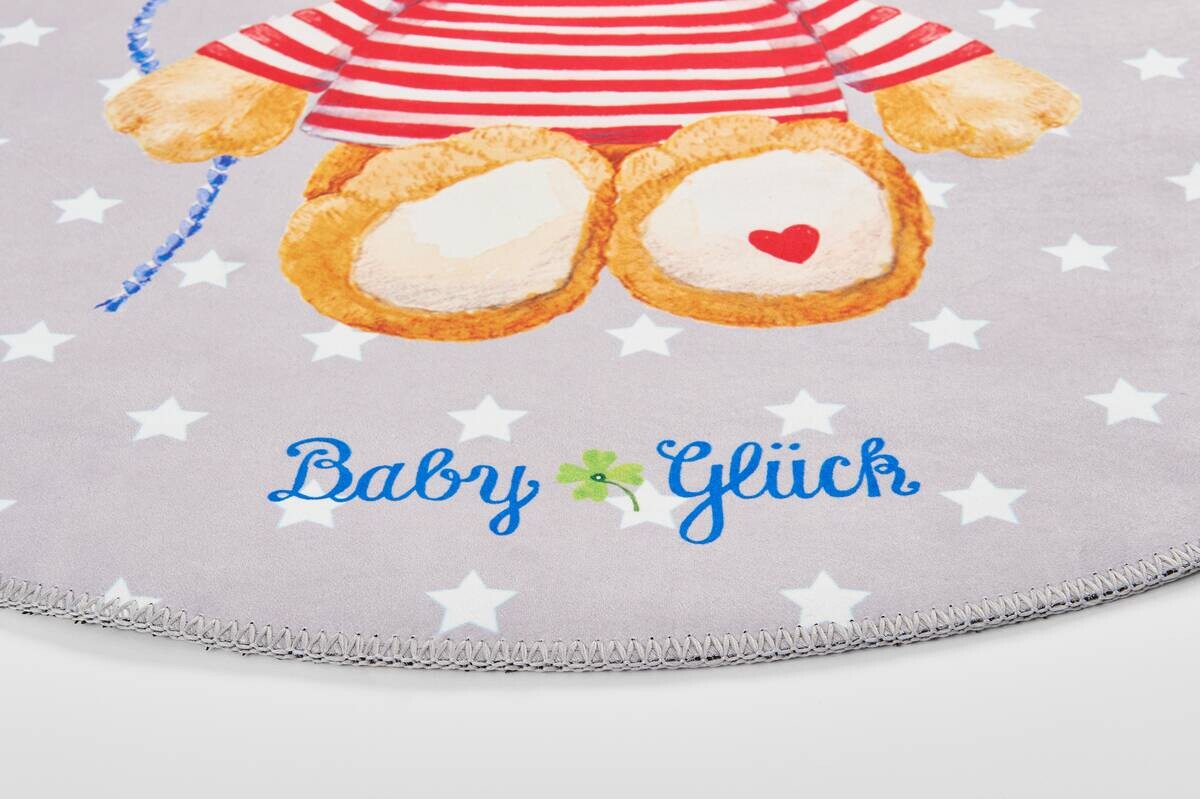Baby Glück Kinderteppich grau D: ca. 100 cm