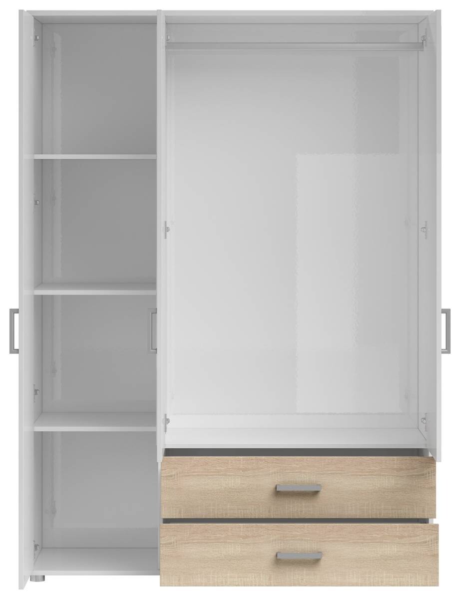 Kleiderschrank Ivar weiß B/H/T: ca. 125x190x51 cm