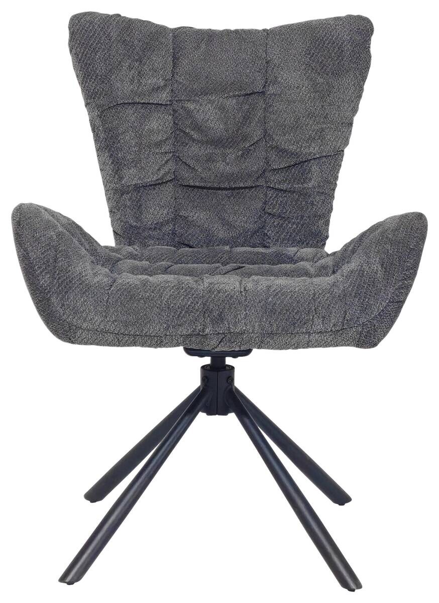 Drehstuhl Brest grau Webstoff B/T: ca. 67x65 cm