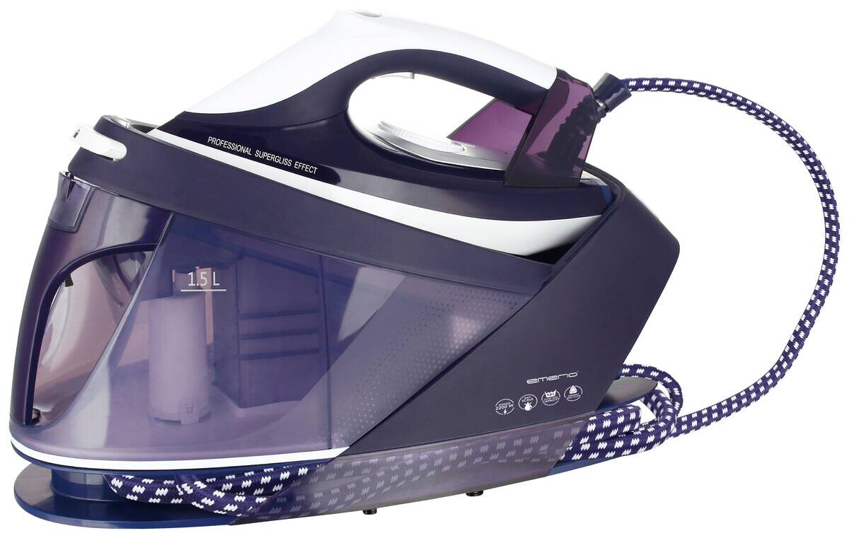 Emerio Dampfbügelstation SG-123562 violett B/H/L: ca. 19x25,4x38,2 cm Emerio Dampfbügelstation SG-123562 violett B/H/L: ca. 19x25,4x38,2 cm