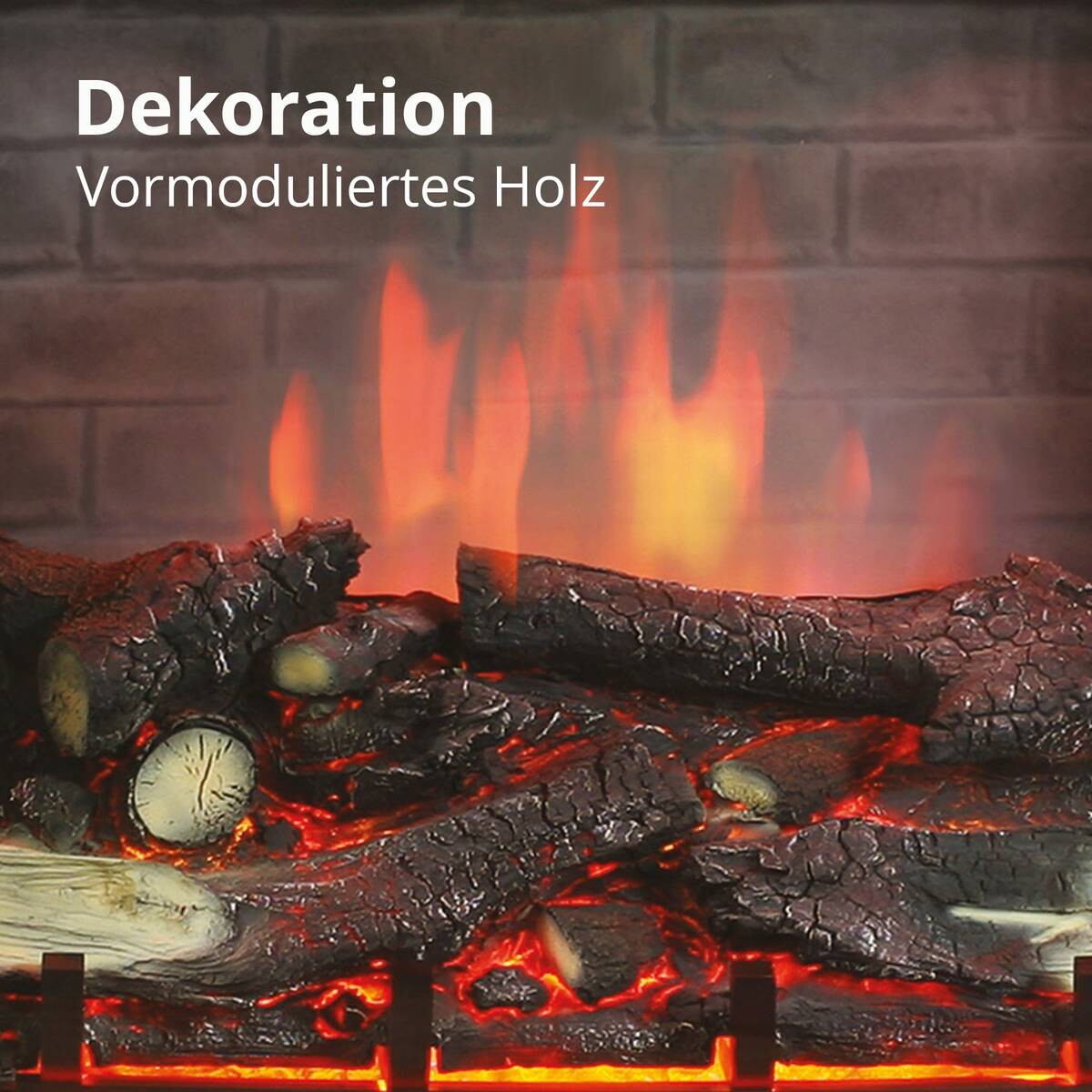 Balderia Einbaukamin Calida 33" schwarz B/H/T: ca. 89x69x23 cm ca. 2 W