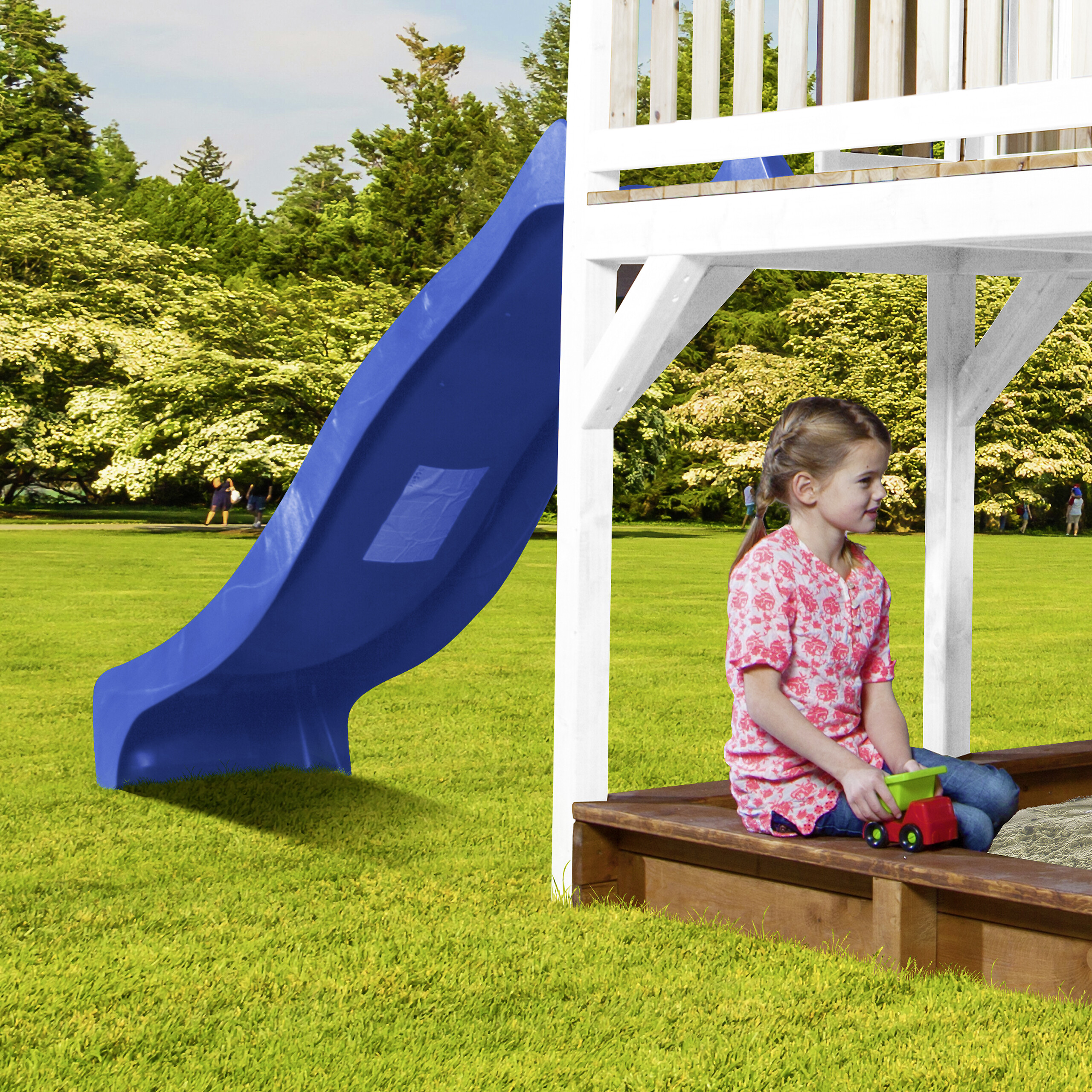 AXI Spielhaus Liam braun B/H/L: ca. 377x291x255 cm