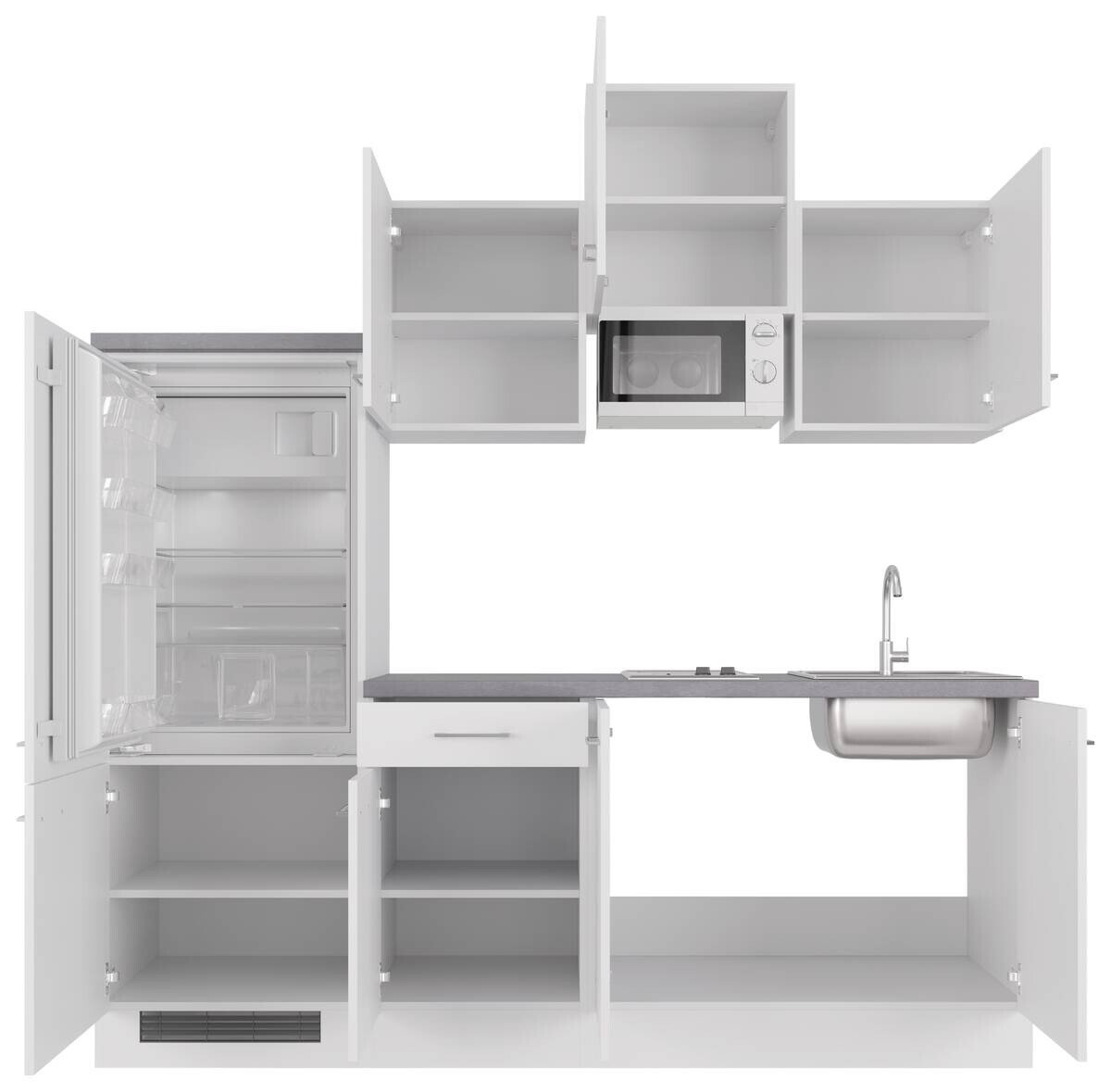 Küchenblock Vita weiß matt B/H/T: ca. 210x226x60 cm