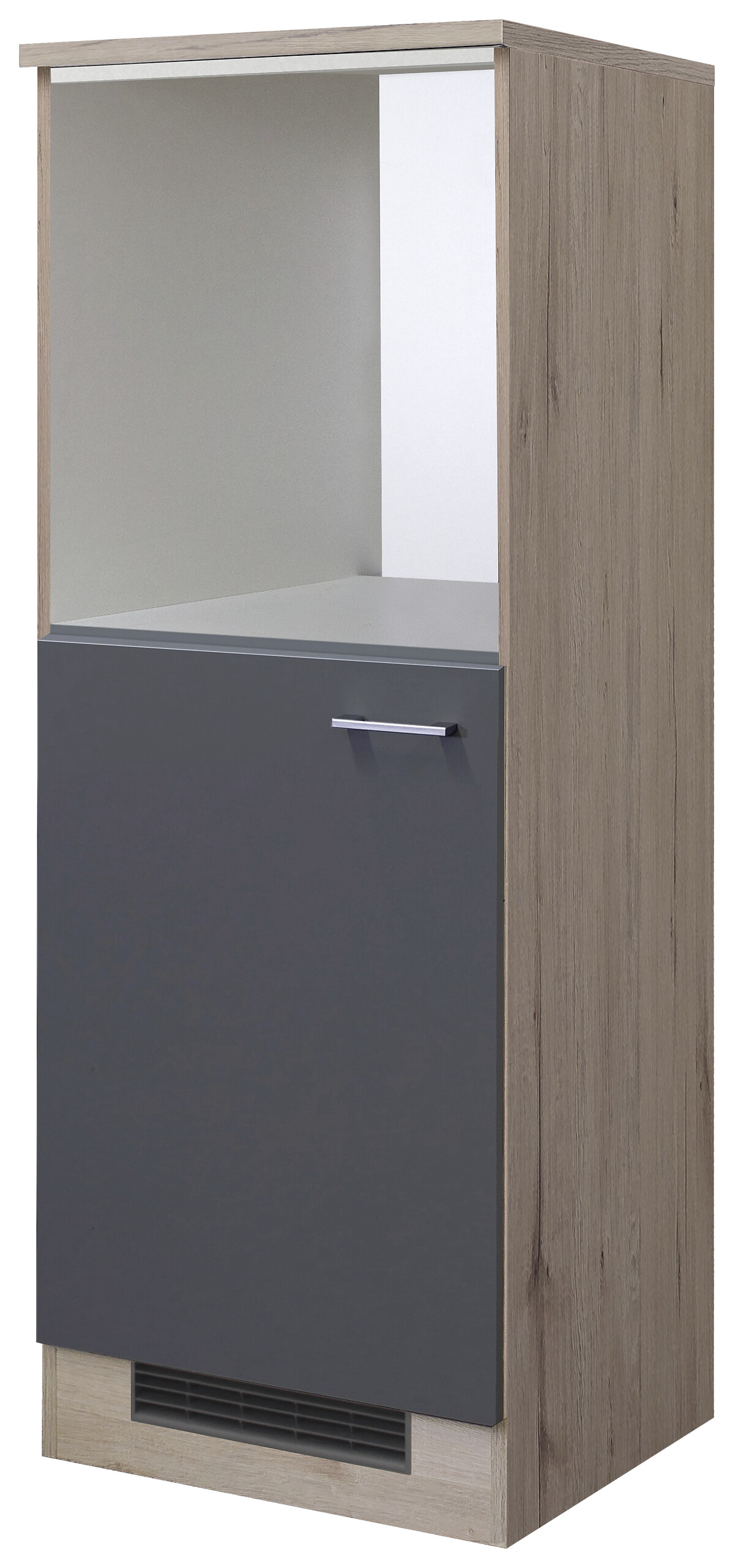 Kühlumbauschrank Morena grau matt B/H/T: ca. 60x168,5x60 cm