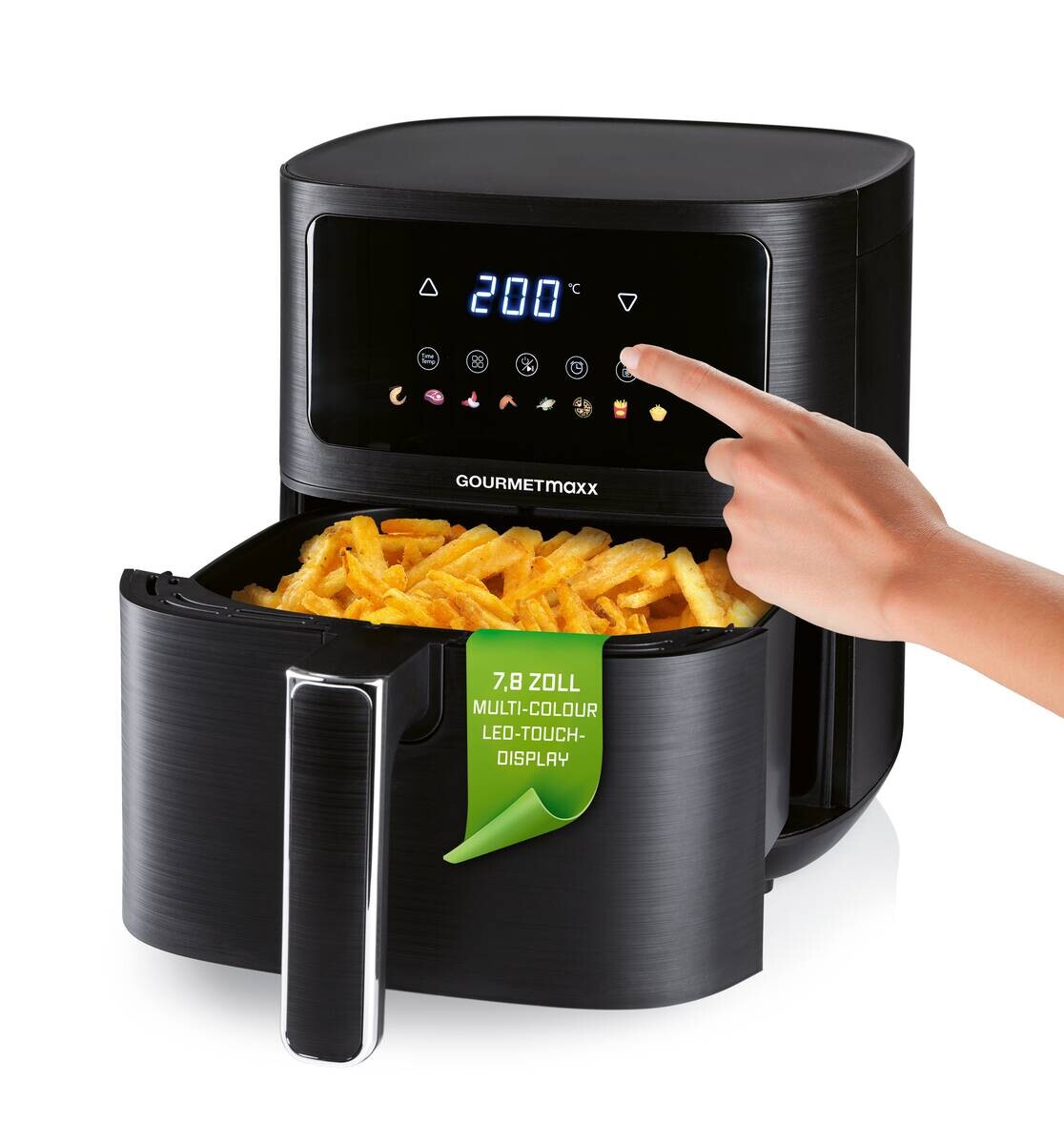 GOURMETmaxx Heißluftfritteuse 16394 schwarz Kunststoff B/H/L: ca. 26x29,5x36 cm ca. 4,5 l