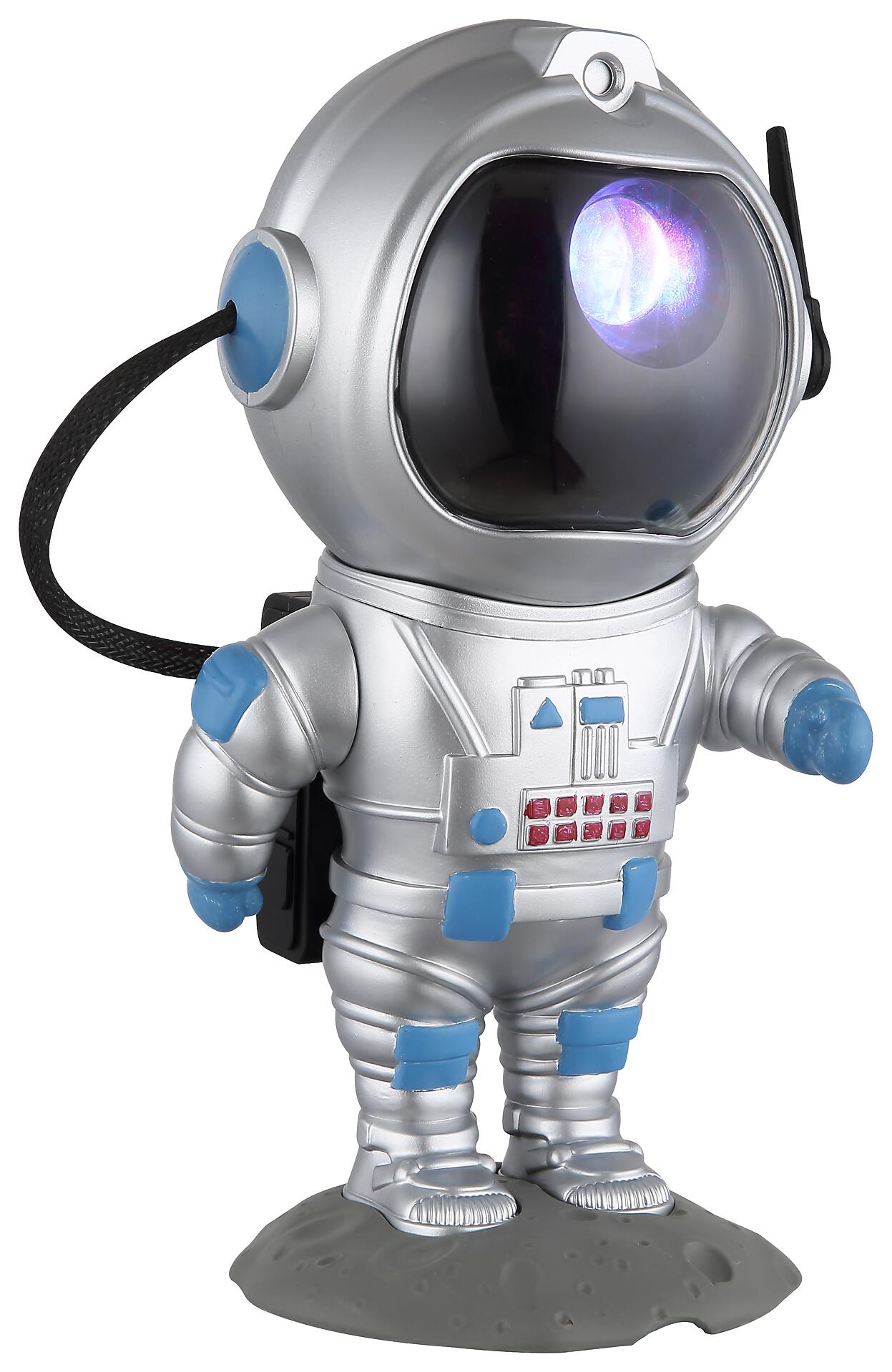 GLOBO Tischleuchte Cosmo silber blau Kunststoff B/H/L: ca. 11x22,5x12 cm