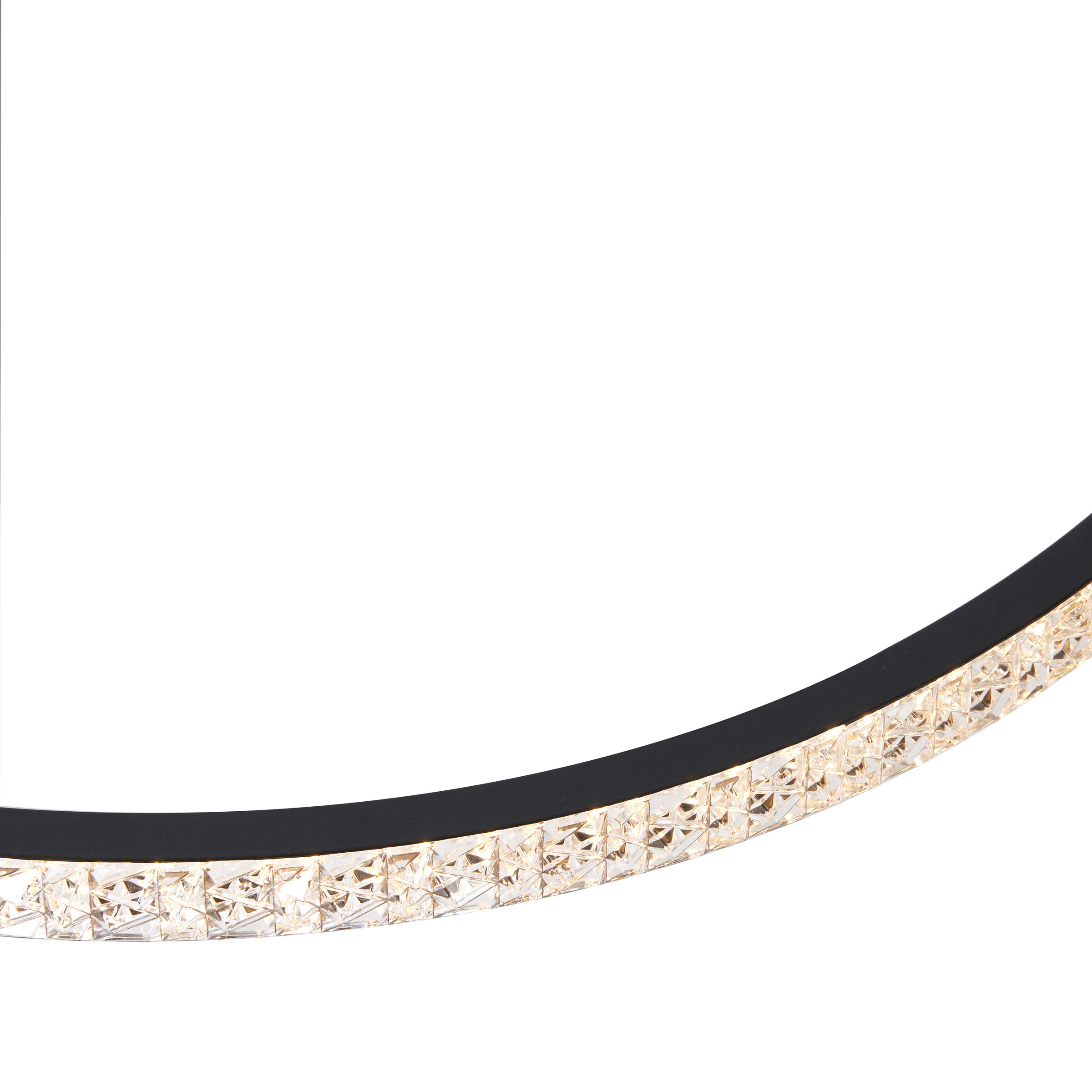 POCOline LED-Deckenleuchte Mica mattschwarz Metall Acryl B/H/L: ca. 50x12,5x77,5 cm