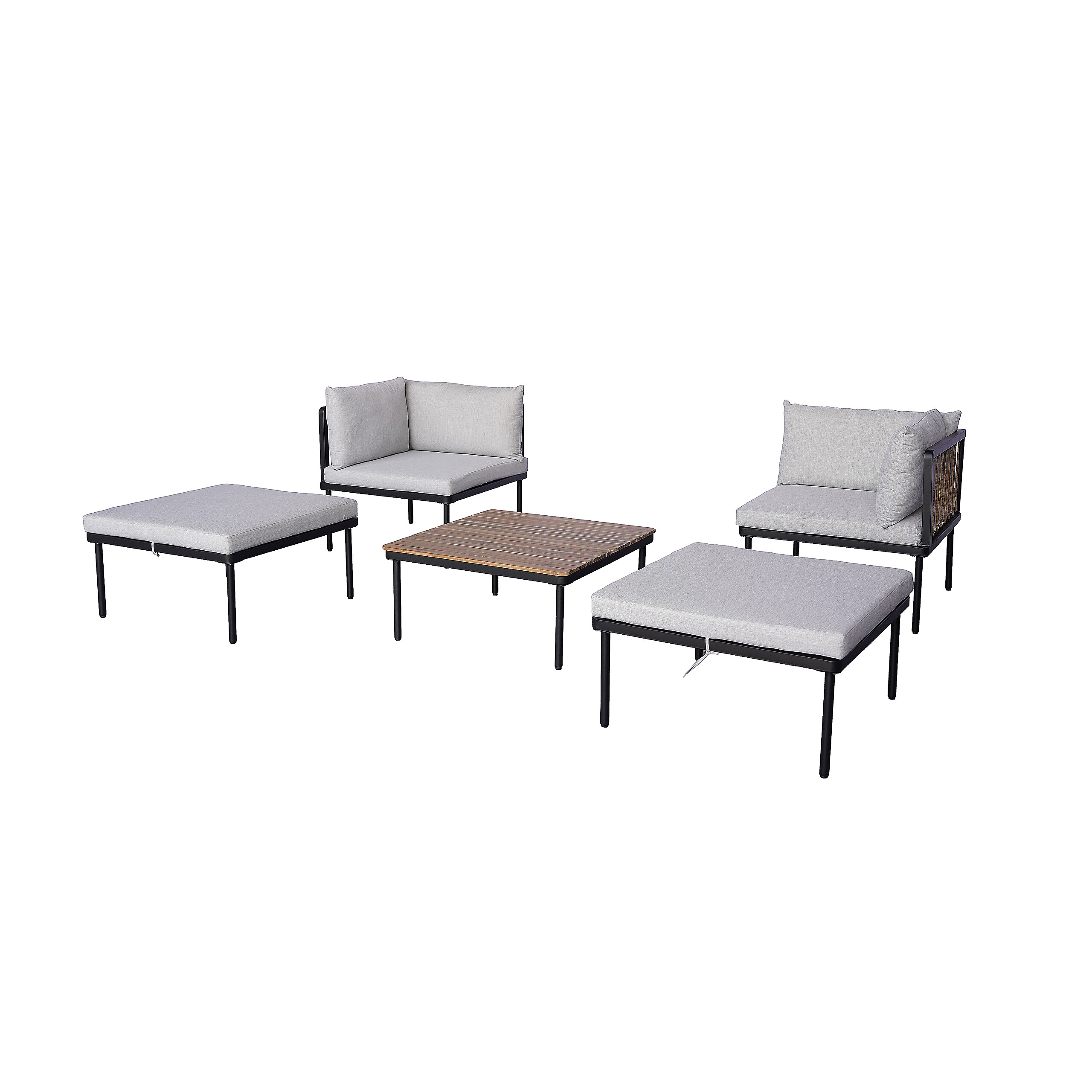 POCOline Gartensitzgruppe grau Akazie