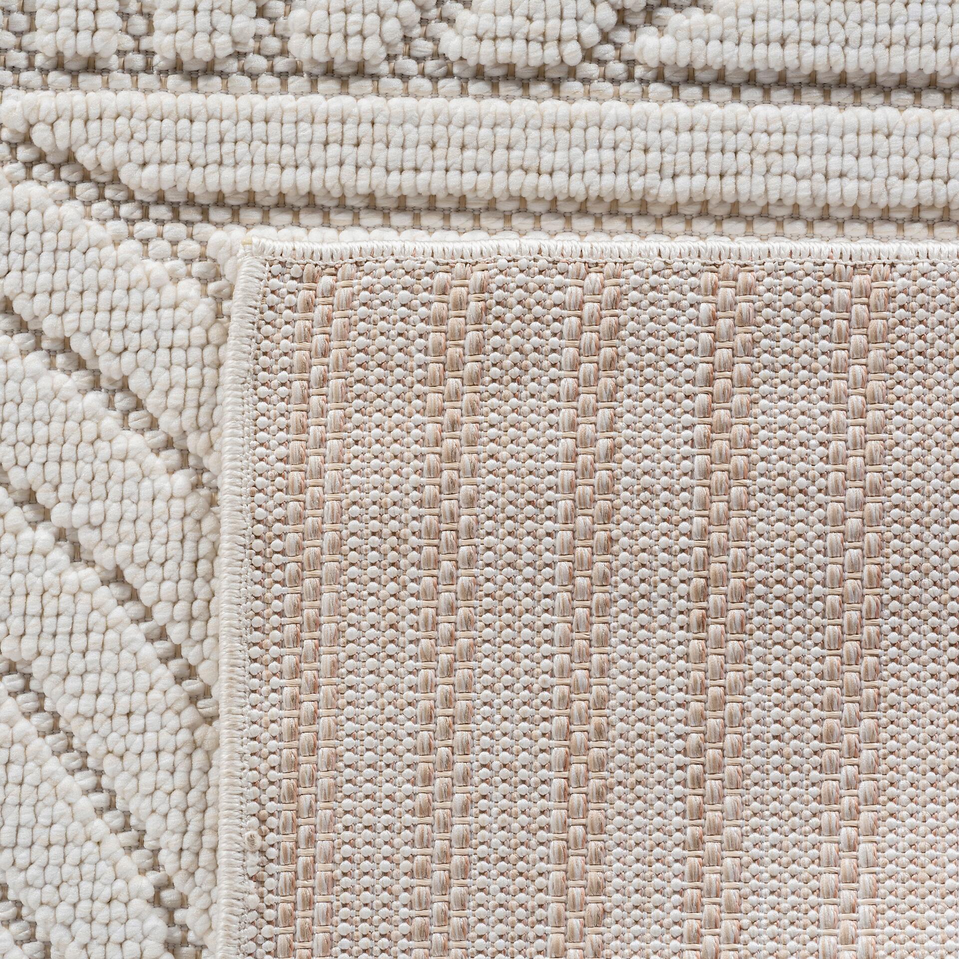 Ayyildiz Kurzflorteppich HELIX creme B/H/L: ca. 120x0,7x120 cm