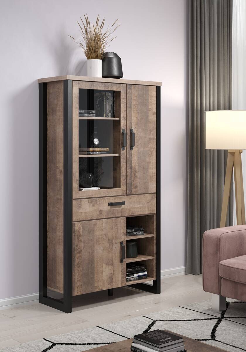 Stauraumelement Emile Eiche Tabak Nachbildung B/H/T: ca. 106x195x45 cm