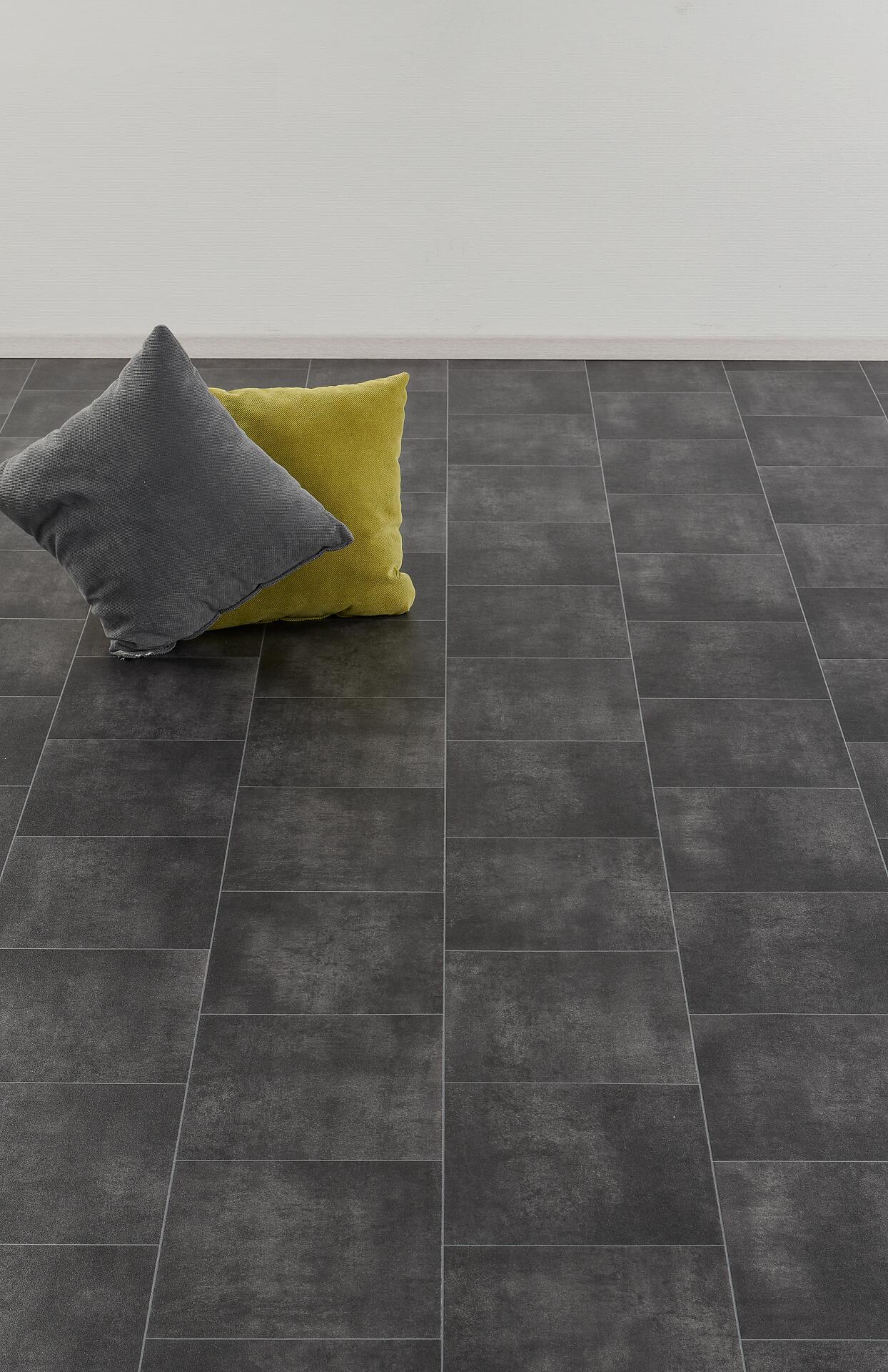 Vinylboden Mosa schwarz Kachel B: ca. 200 cm pro m²