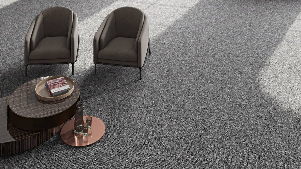 Teppichfliese Sierra hellgrau B/L: ca. 50x50 cm pro Stück