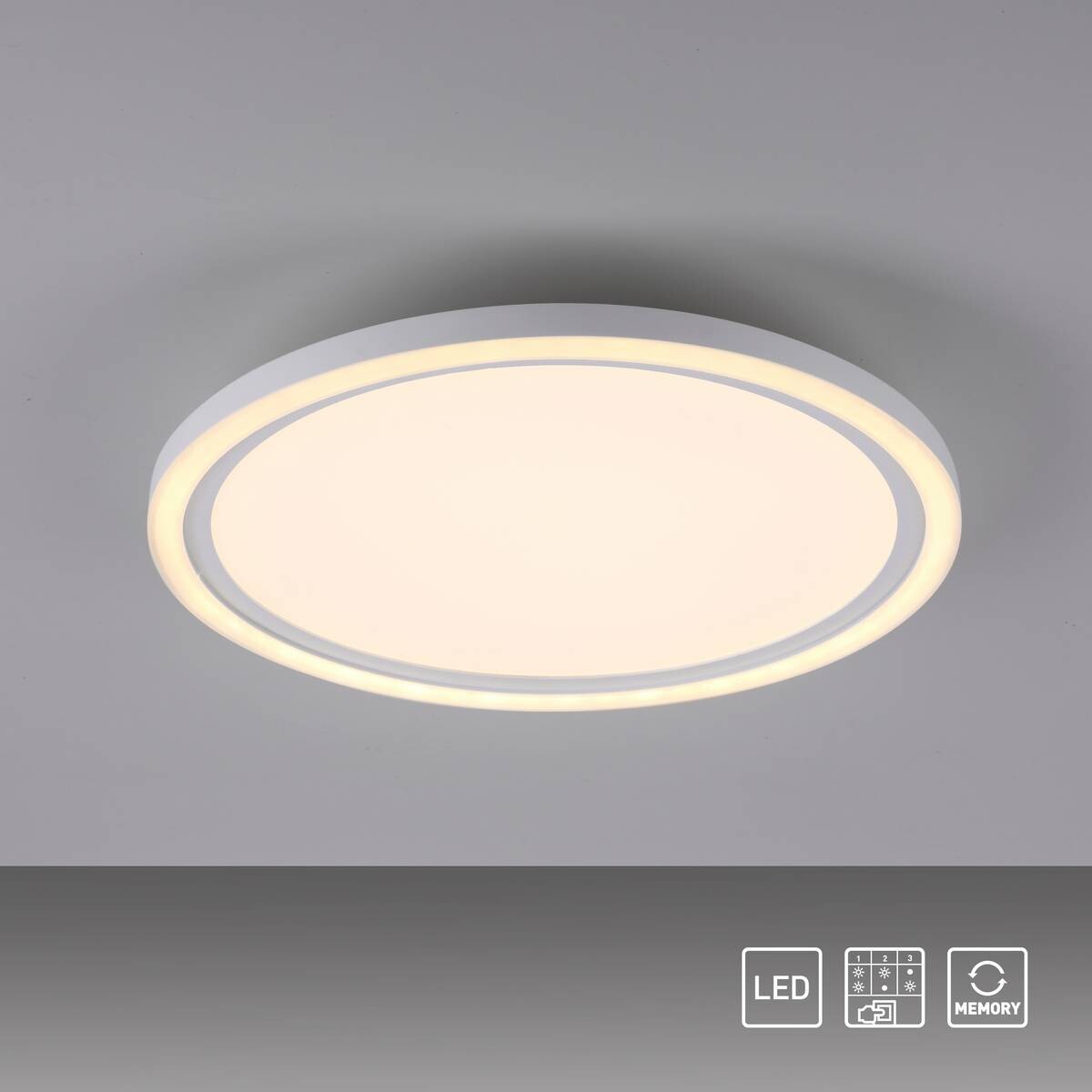 Just Light LED-Deckenleuchte BEDGING 14883-16 weiß Eisen Kunststoff H/D: ca. 6,5x40 cm 2 Brennstellen