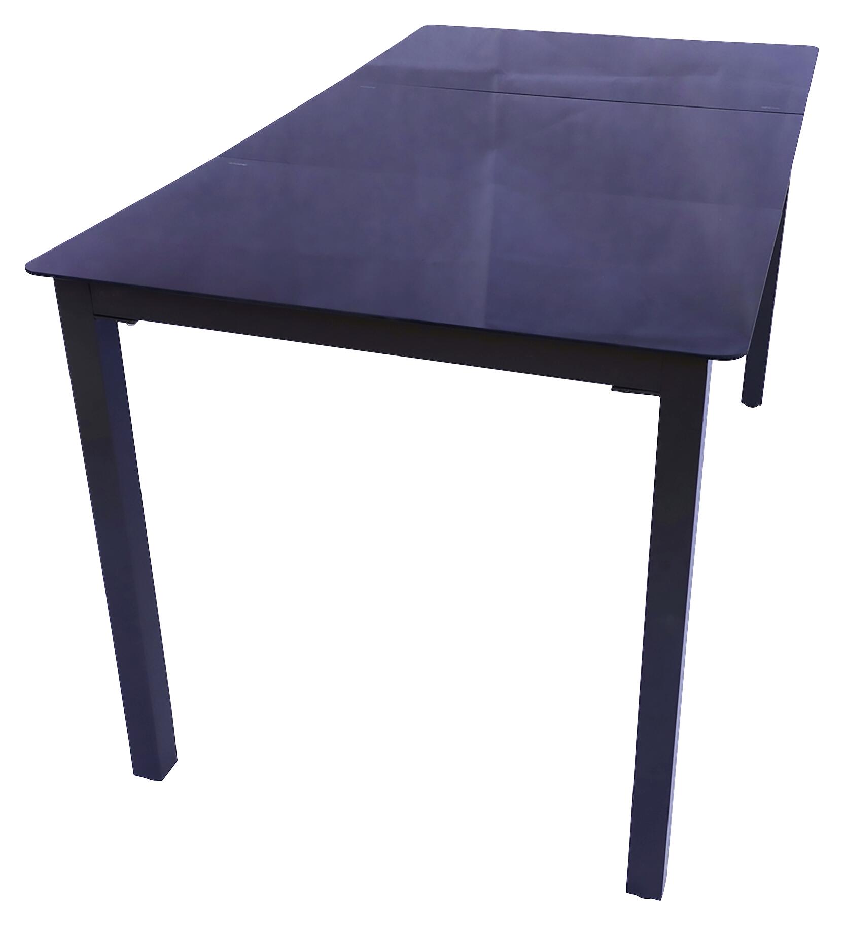 VCM Gartentisch anthrazit Alu B/H/L: ca. 80x73x140 cm