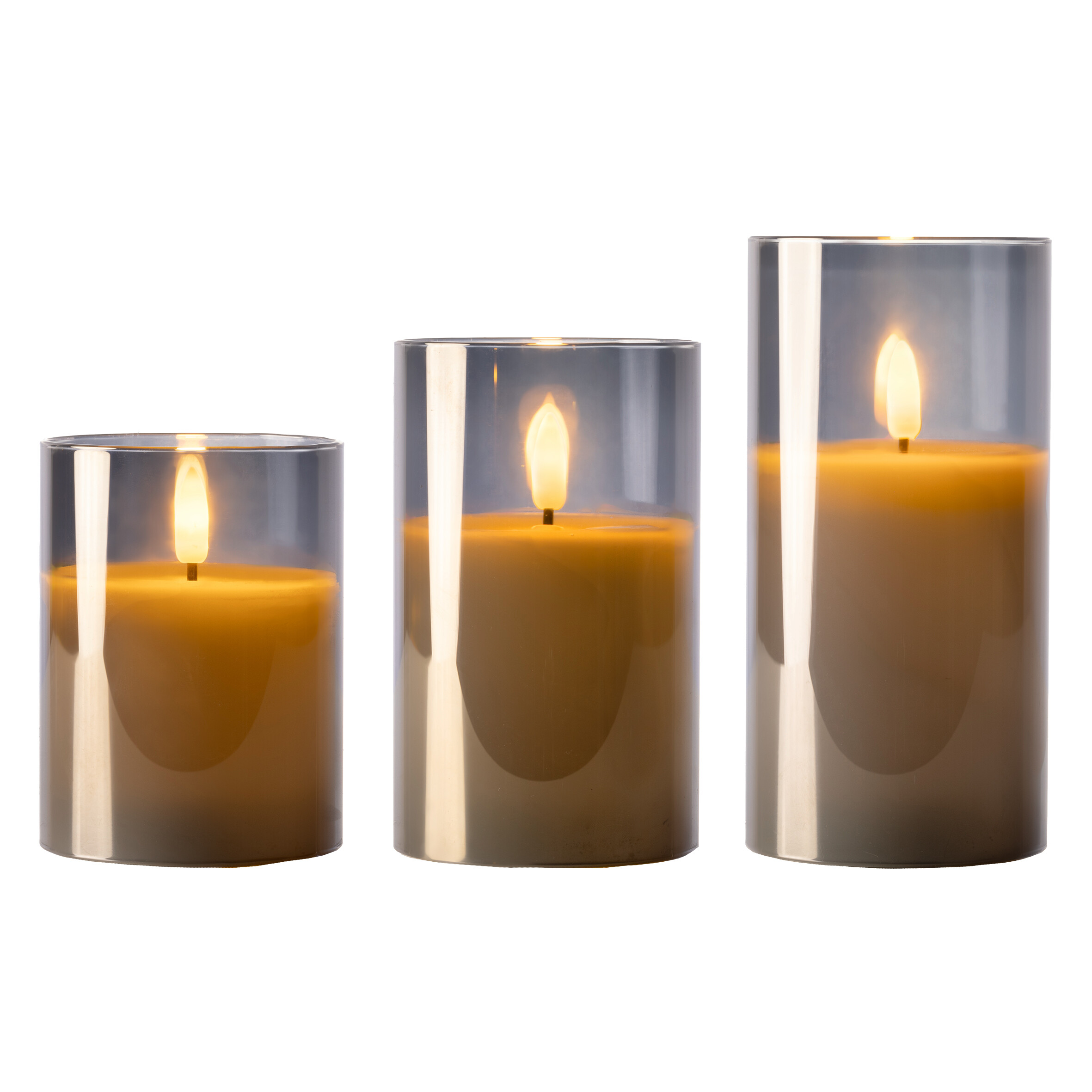 LED-Kerzen 3er Set warmweiß