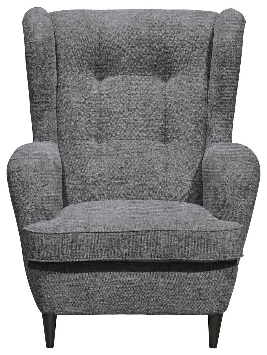 Sessel Oskar anthrazit Velourstoff B/H/T: ca. 78x102x98 cm