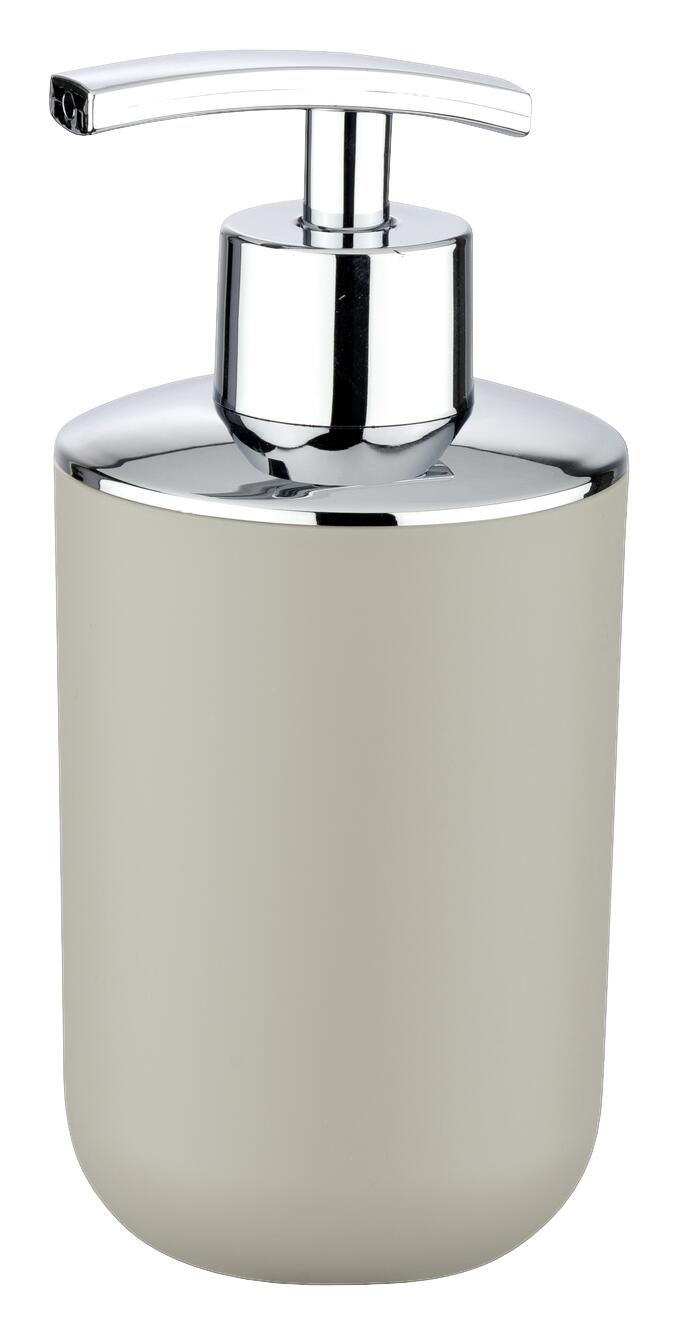WENKO Seifenspender taupe silber Kunststoff B/H/L/D: ca. 7,3x16x7,3x7 cm WENKO Seifenspender taupe silber Kunststoff B/H/L/D: ca. 7,3x16x7,3x7 cm