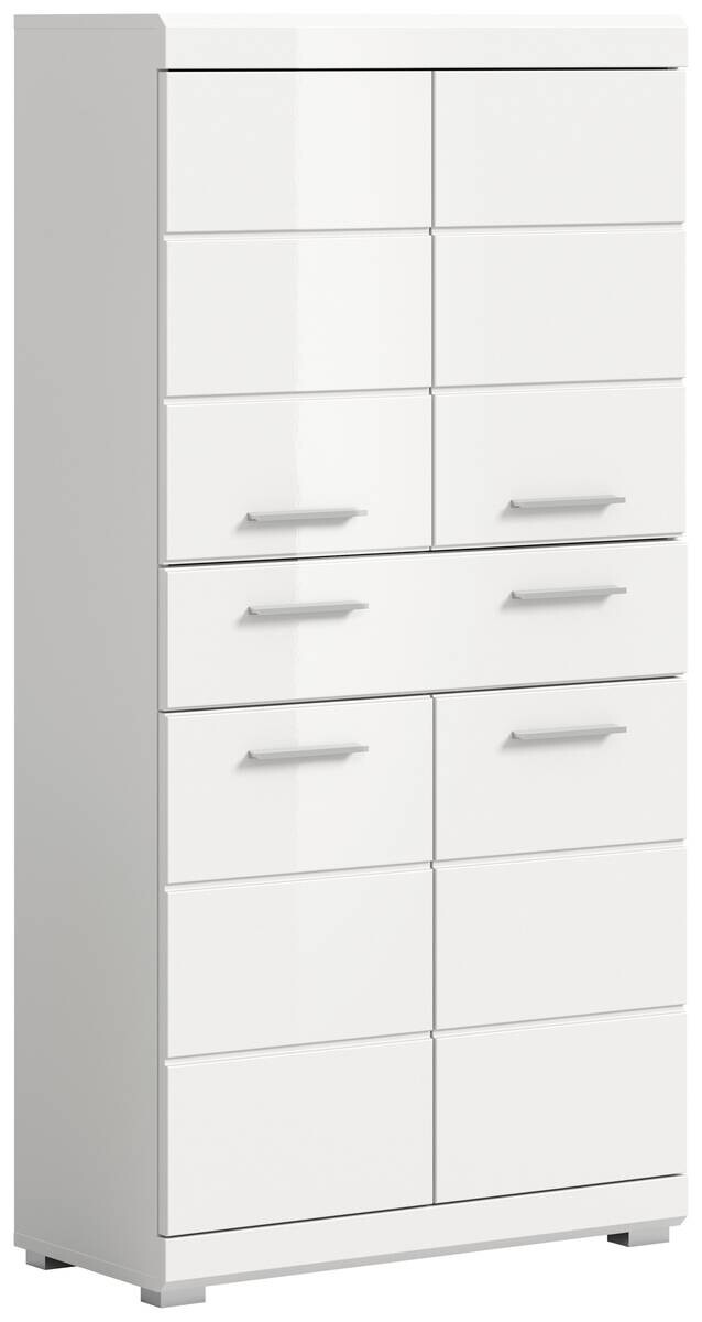 Badezimmer-Set Scout weiß weiß Hochglanz B/H/T: ca. 74x141x31 cm