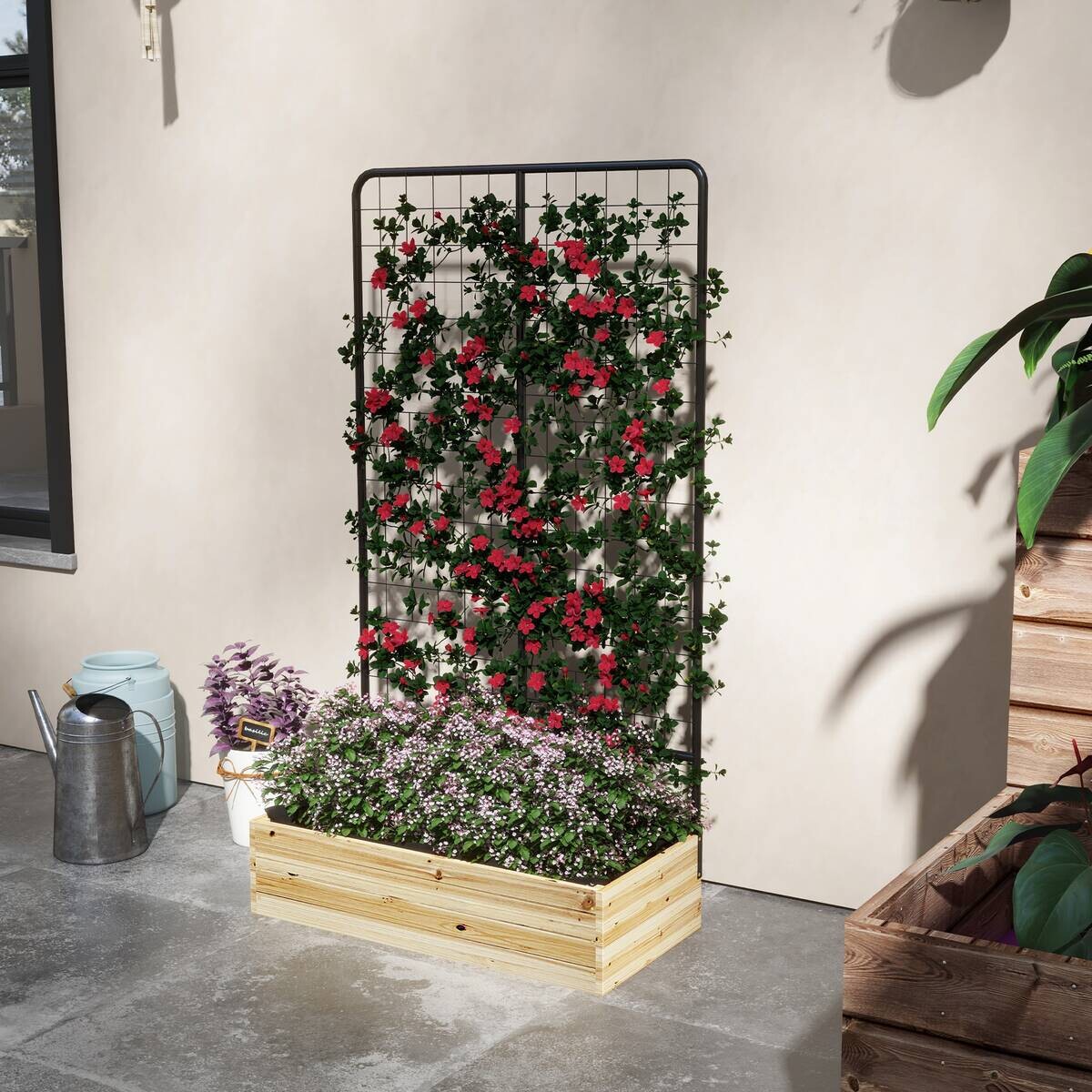 Outsunny Gartenbeet natur Polypropylen B/H/L: ca. 38x80x145 cm