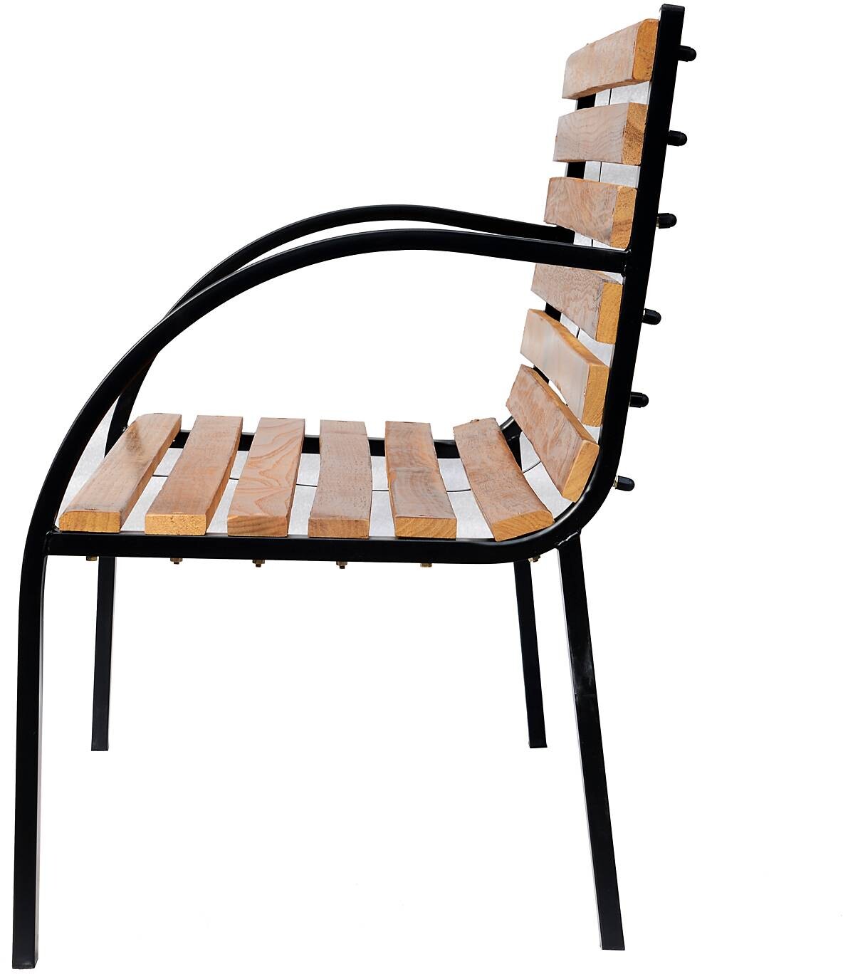 Outsunny Gartenbank natur Metall B/H/L: ca. 60x80x122 cm