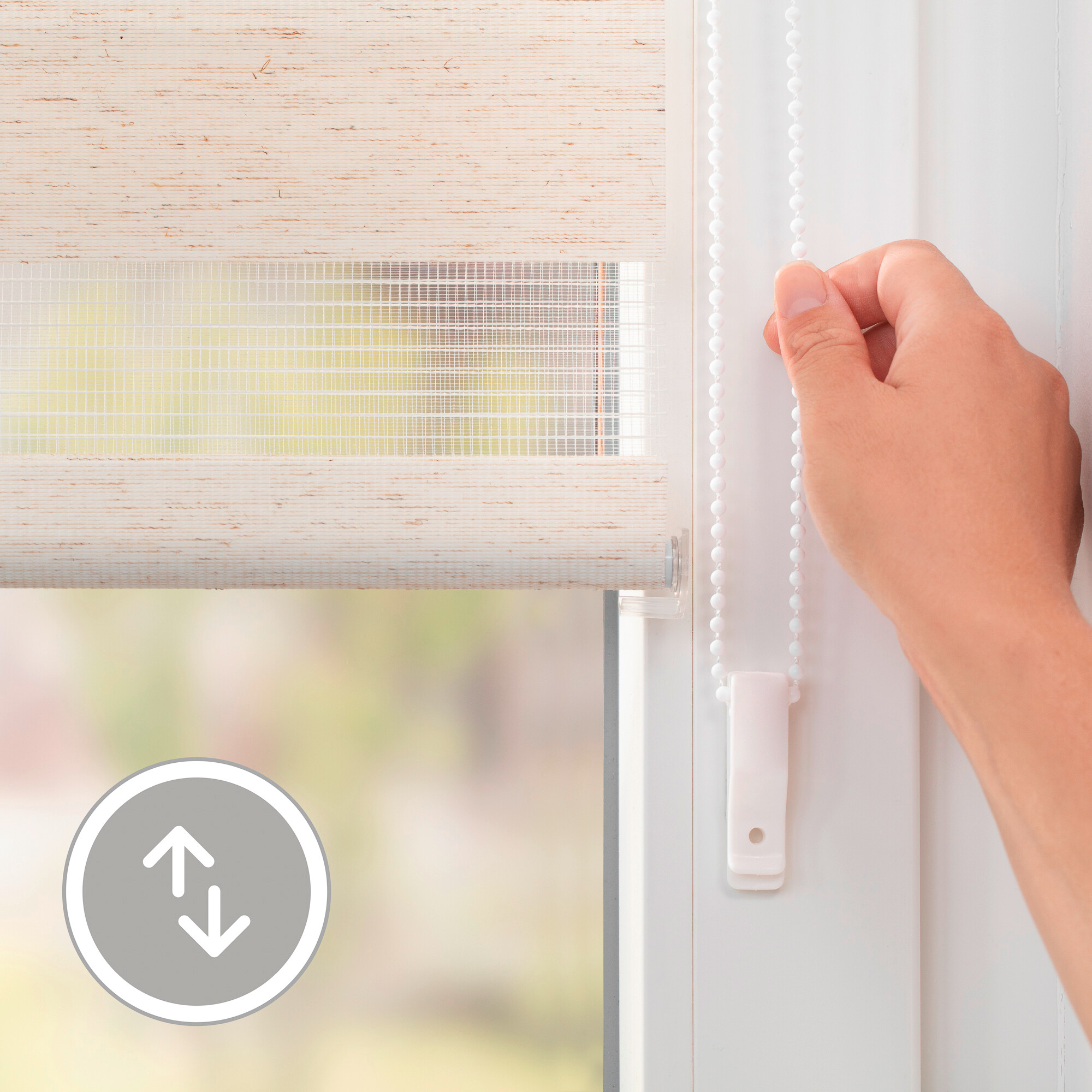 LICHTBLICK Doppelrollo Duo natur B/L: ca. 95x150 cm