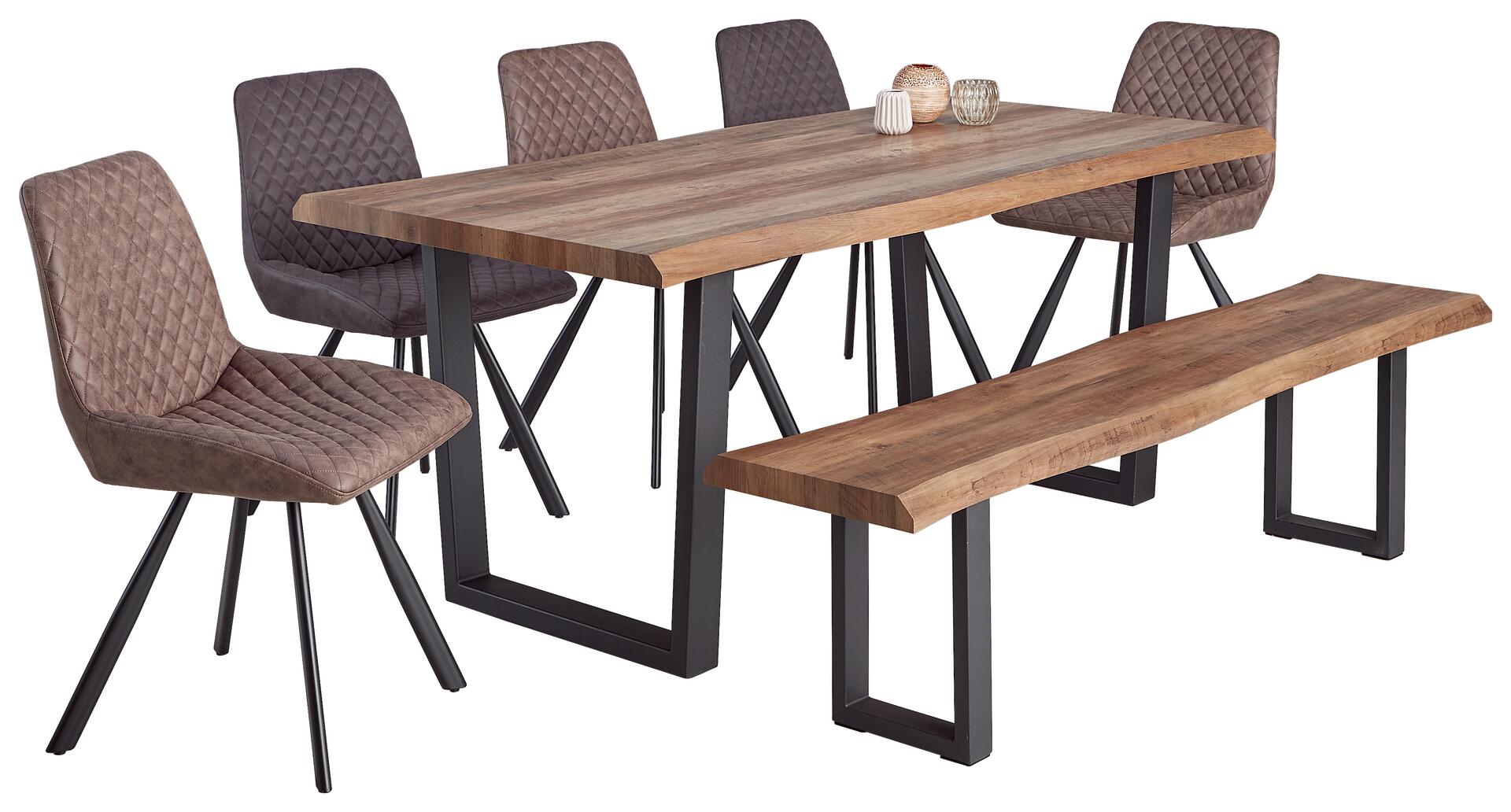 Stuhl Emily anthrazit Microfaser B/H/T: ca. 51x87x63 cm