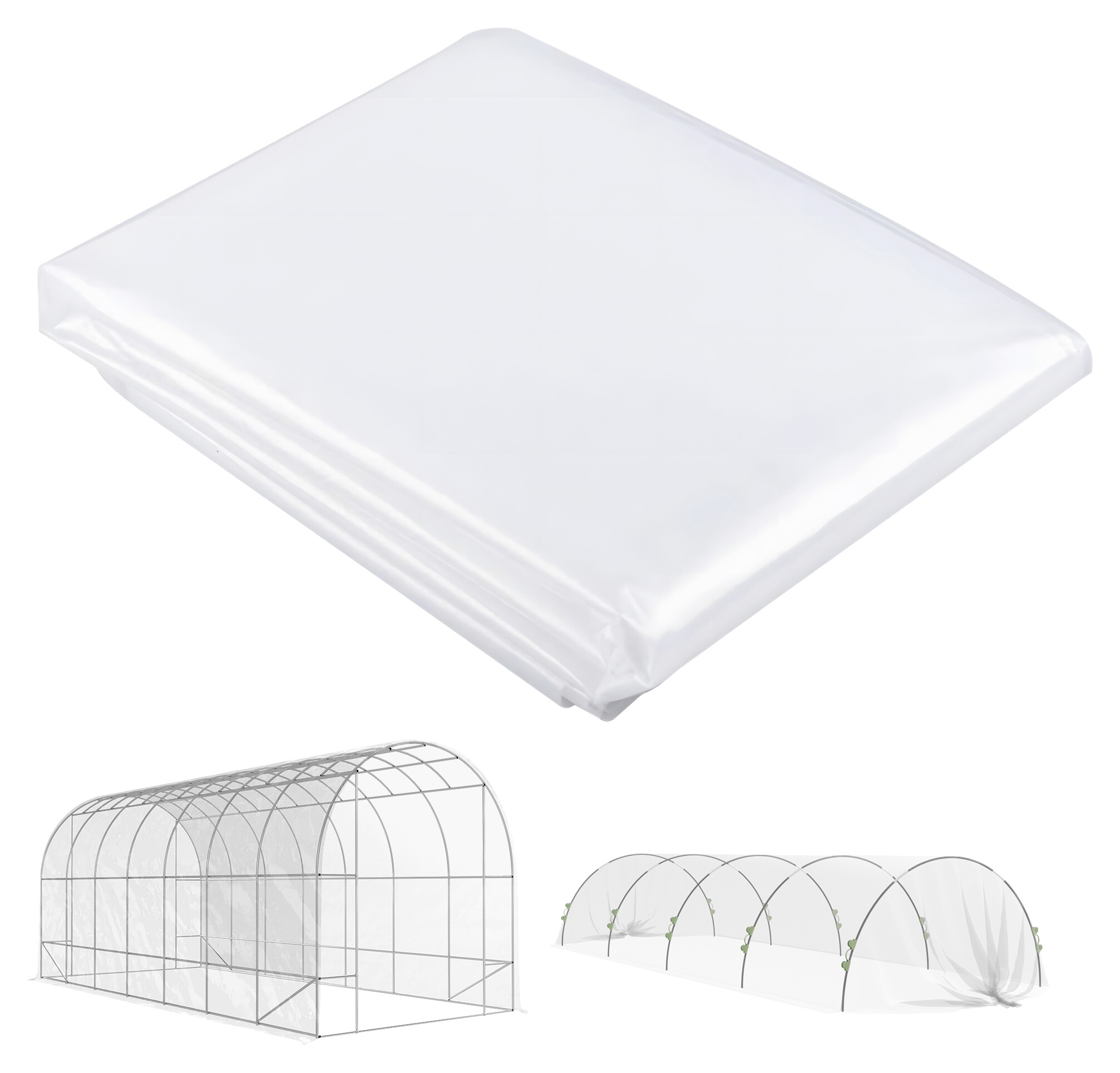 Outsunny Gewächshausfolie B/H/L: ca. 700x1x800 cm