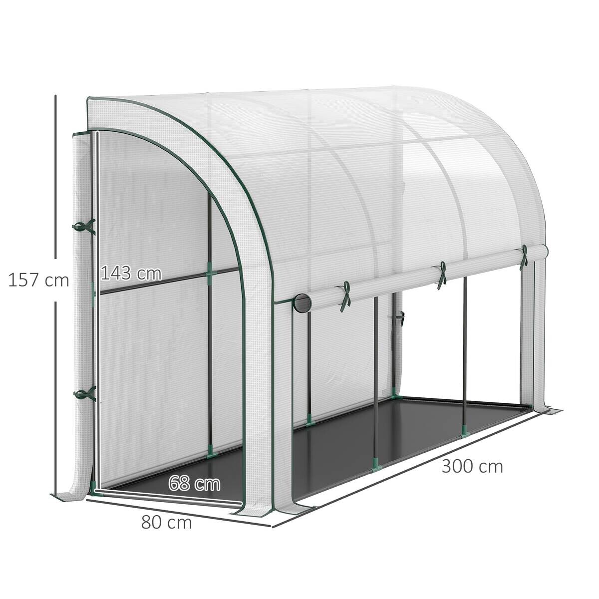 Outsunny Gewächshaus B/H/L: ca. 80x157x300 cm