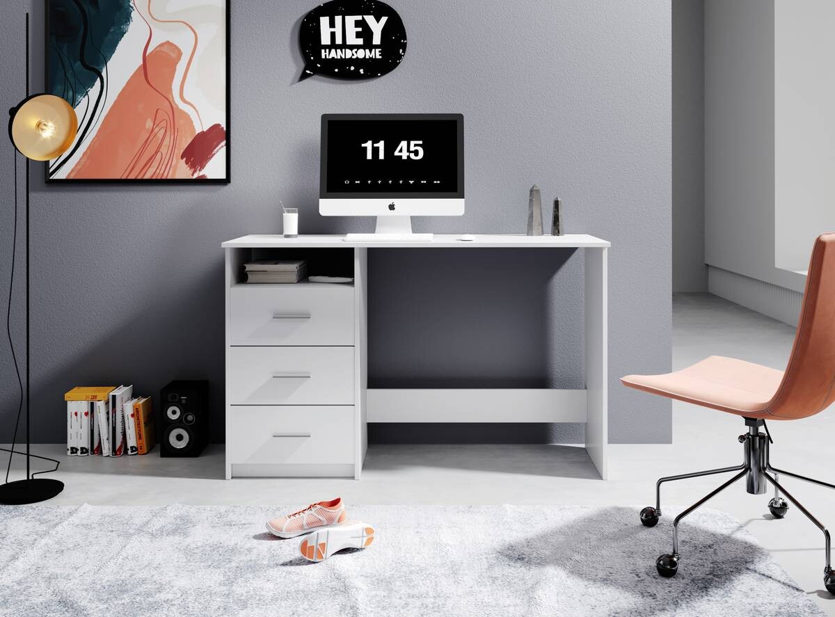 Schreibtisch Adria weiß B/H/T: ca. 123x77x50 cm