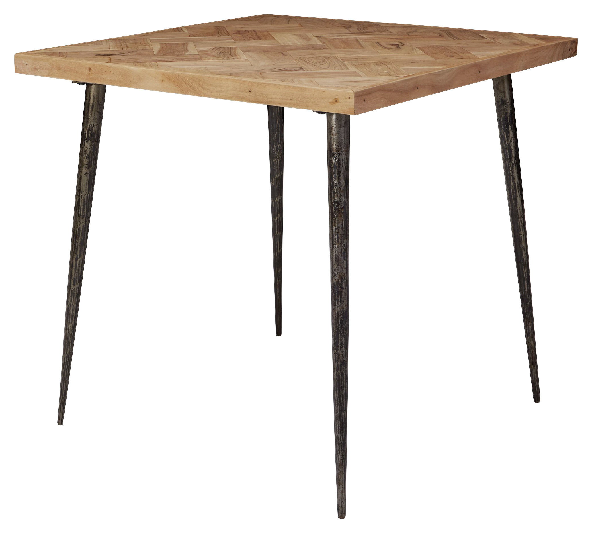 Esstisch natur schwarz pulverbeschichtet B/H/T: ca. 80x72x80 cm